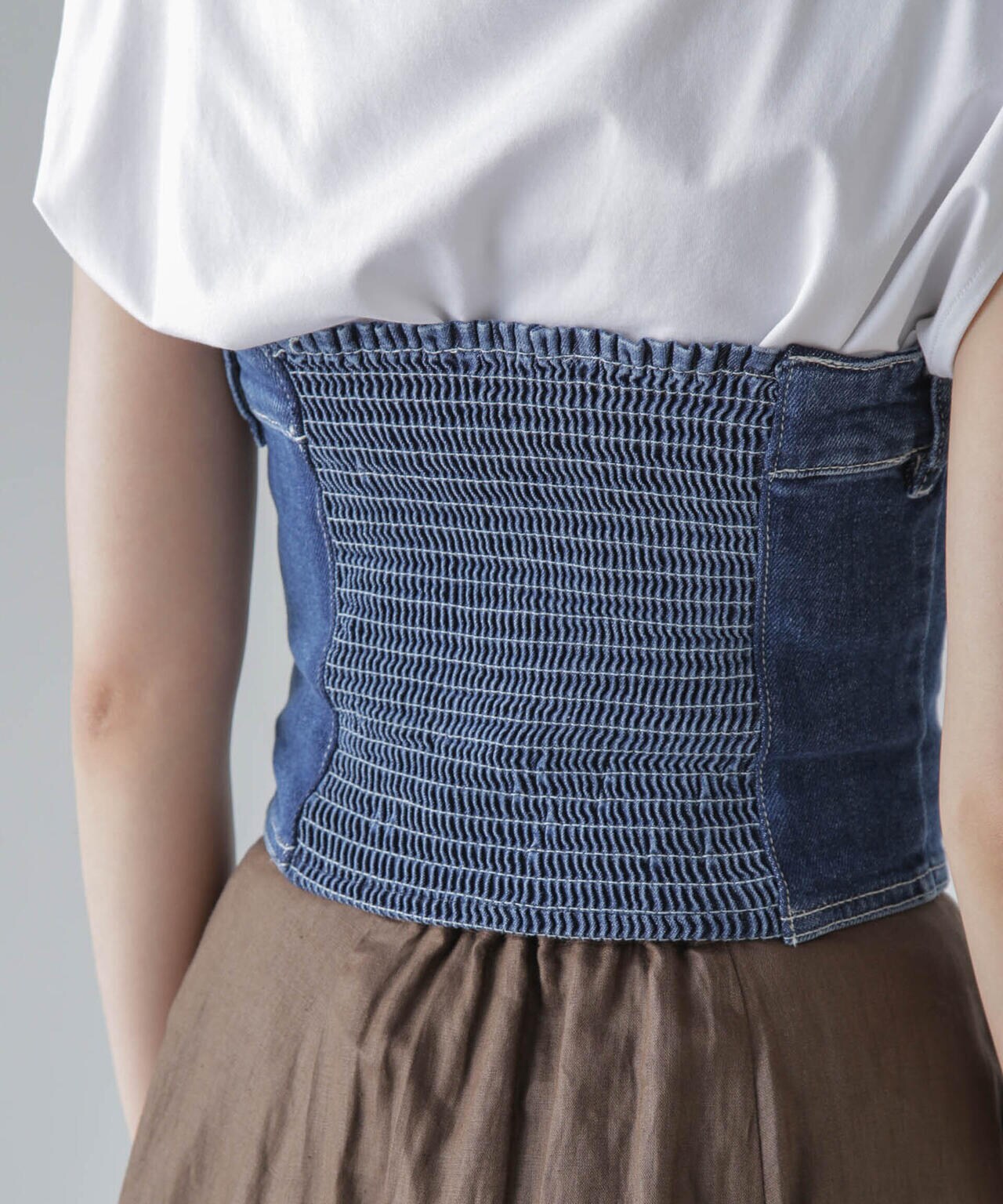 Baum und Pferdgarten/MANDI ORGANIC COTTON Denimビスチェ 6714125001