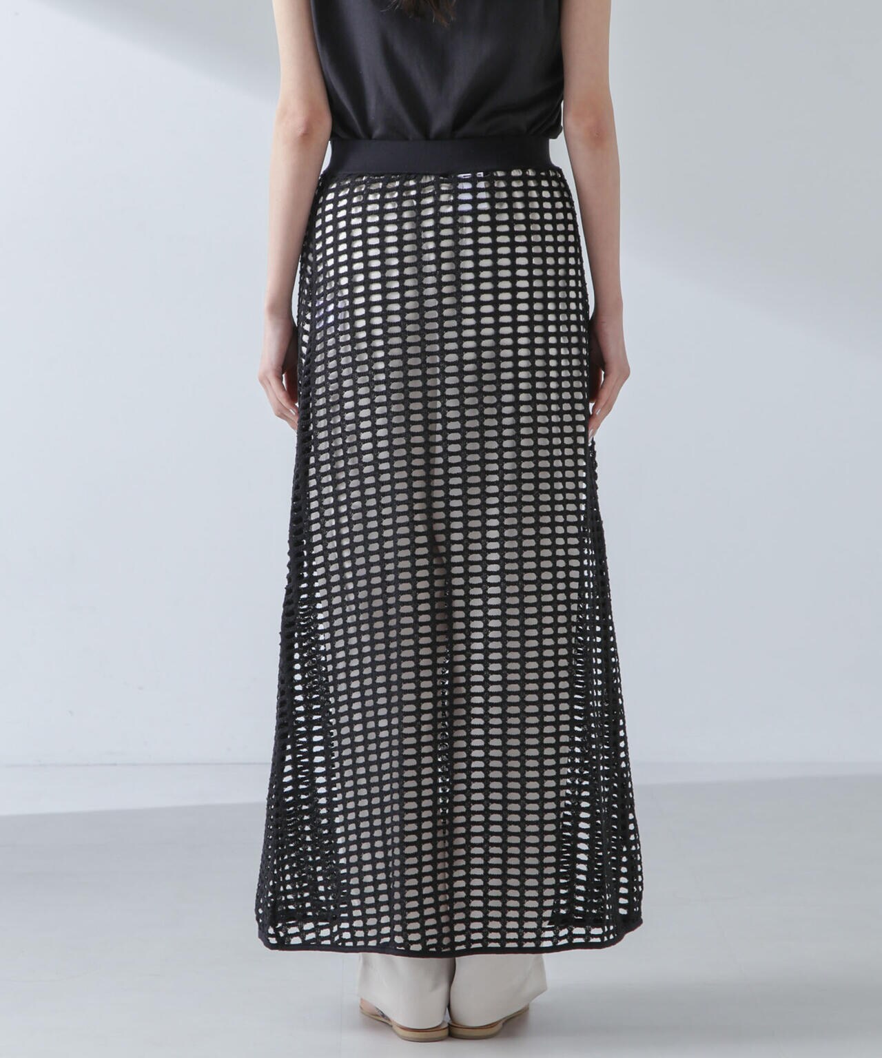 RITA ROW/Crochet straight long skirt