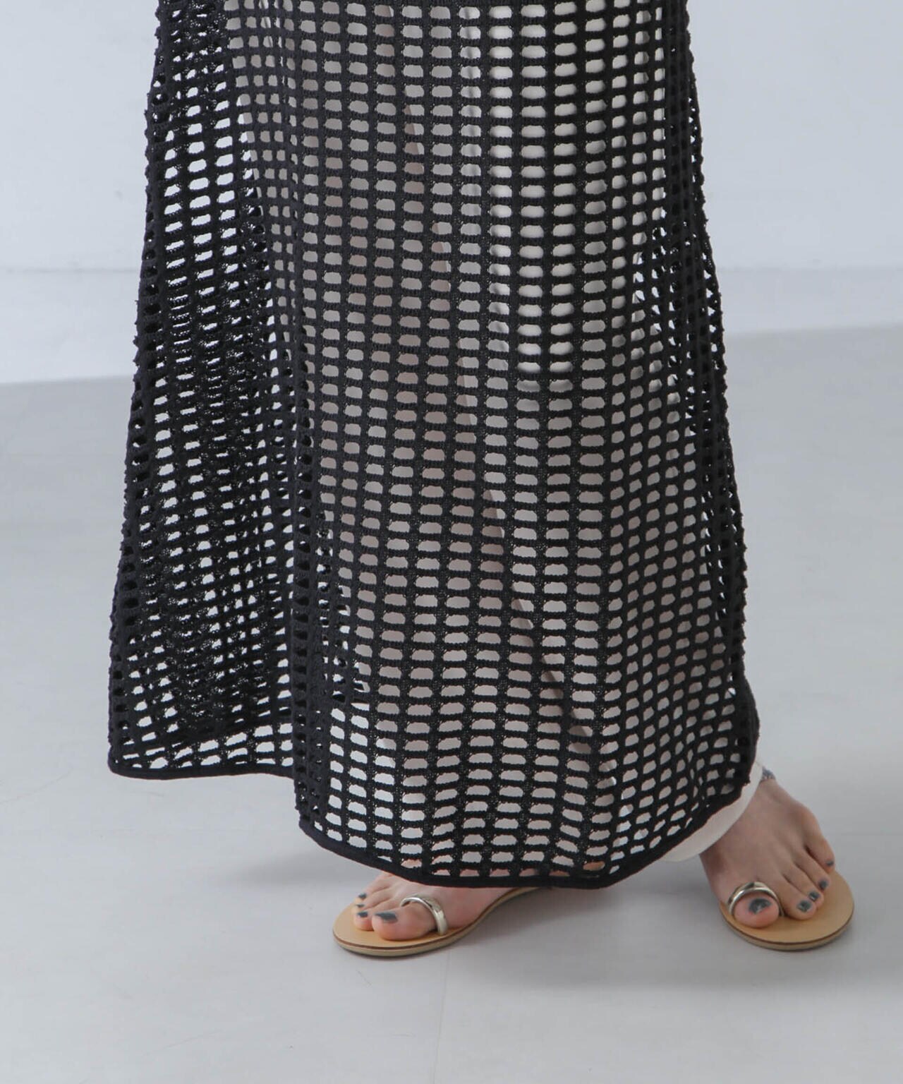 RITA ROW/Crochet straight long skirt