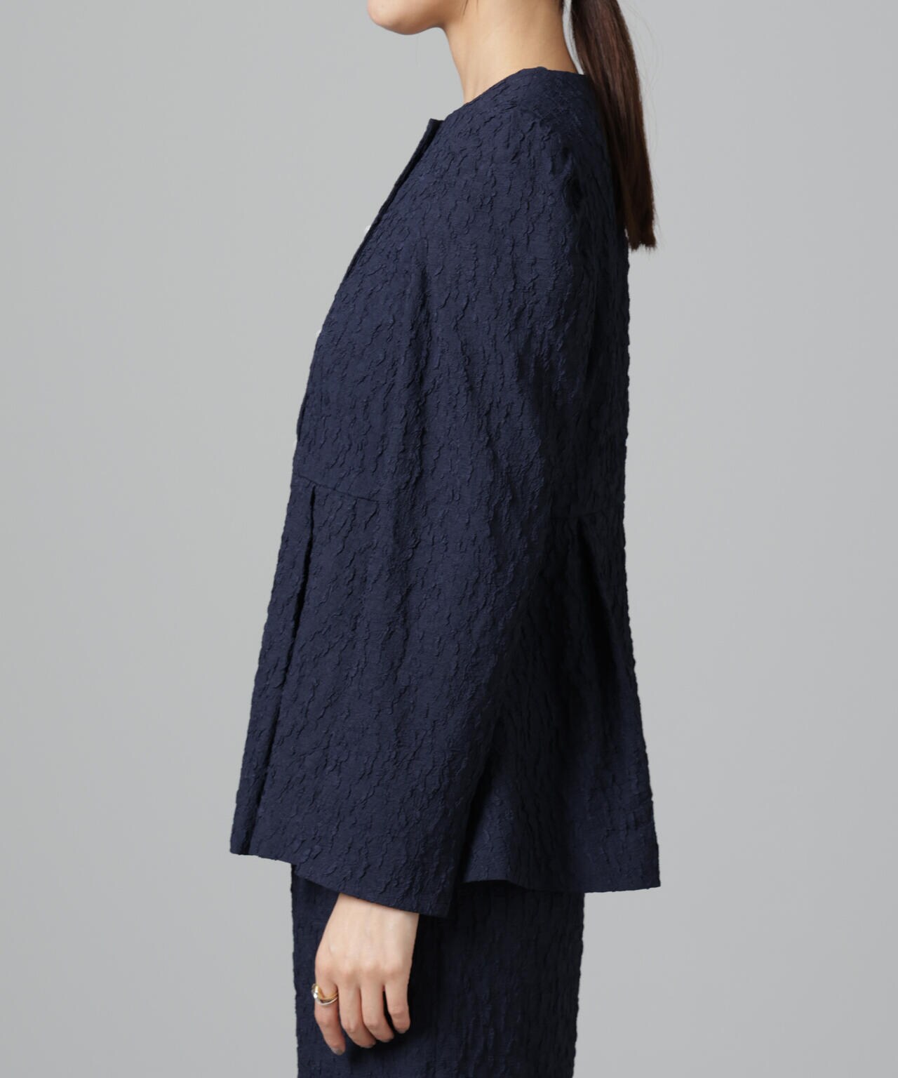 troisiemechaco / パフィー ジャガード ブラウス ジャケット