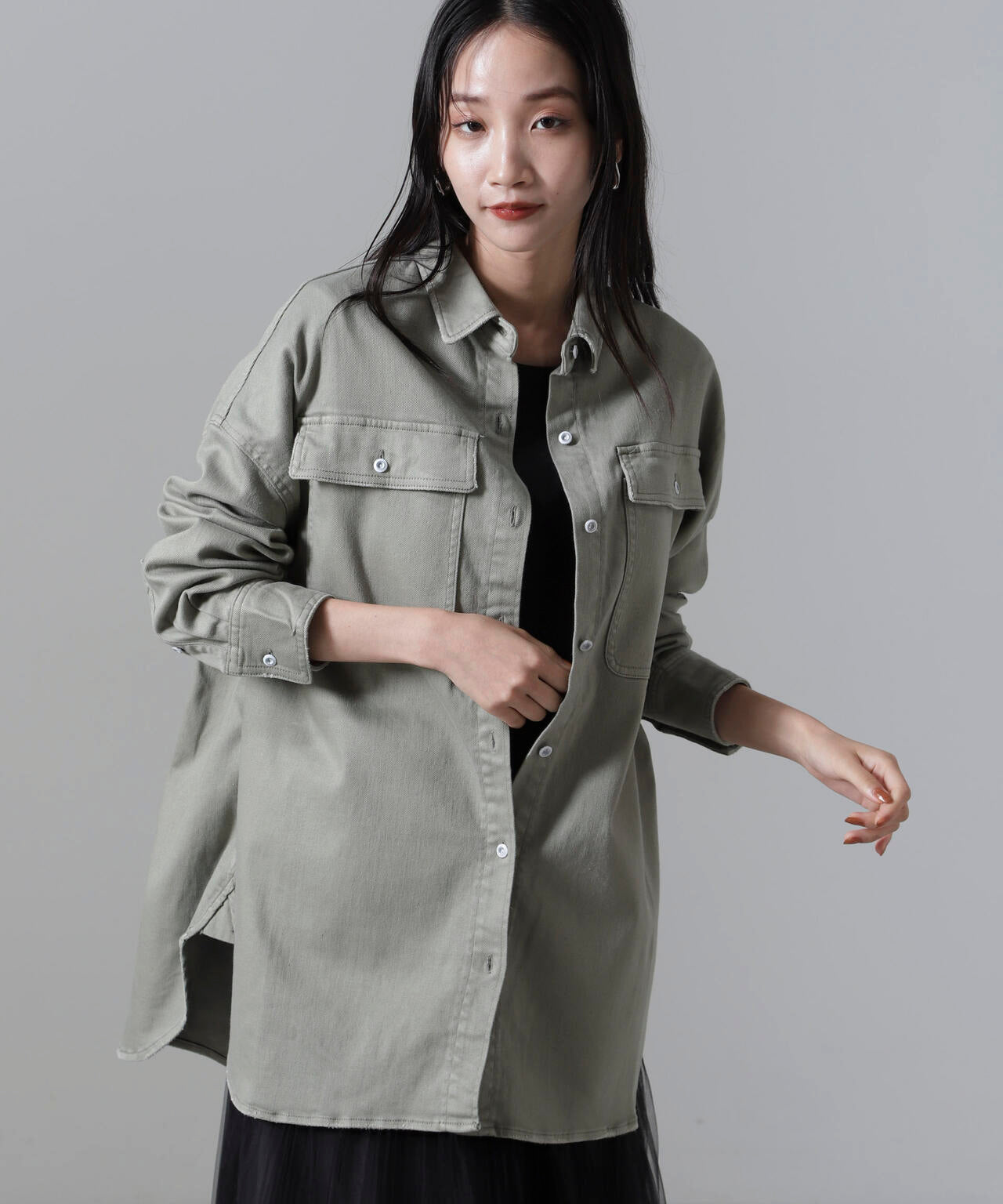 Healthy DENIM / Almond シャツ