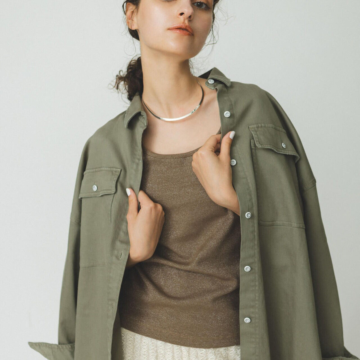 Healthy DENIM / Almond シャツ