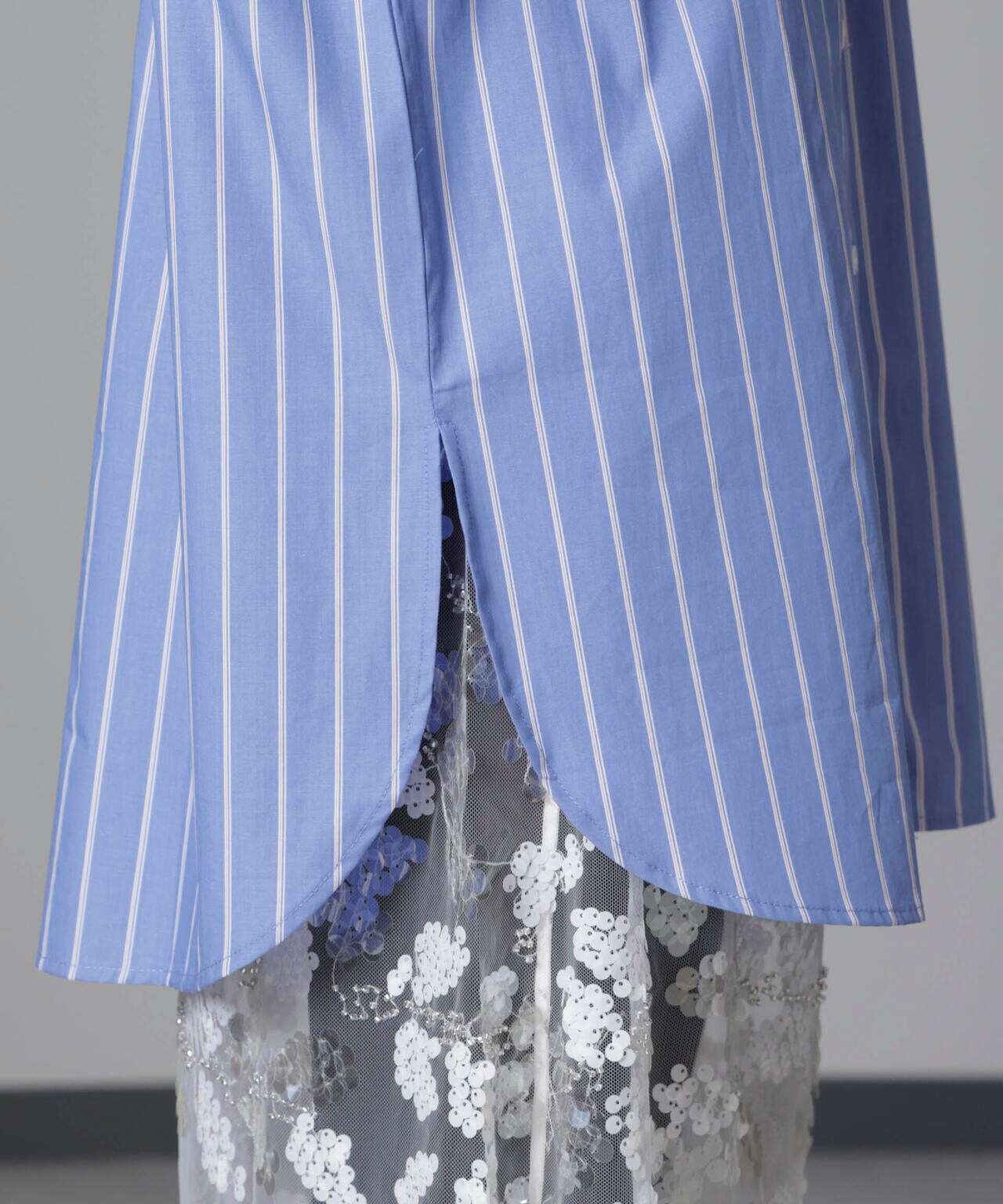 Baum und Pferdgarten / Striped Cotton Poplin シャツ