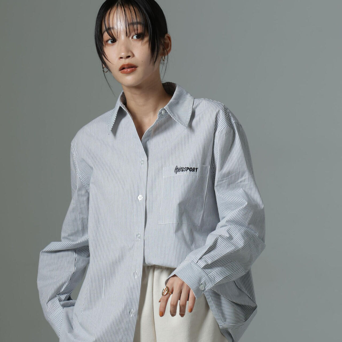 T-CRAU Stretch jersey top with Livestream print｜マルチ