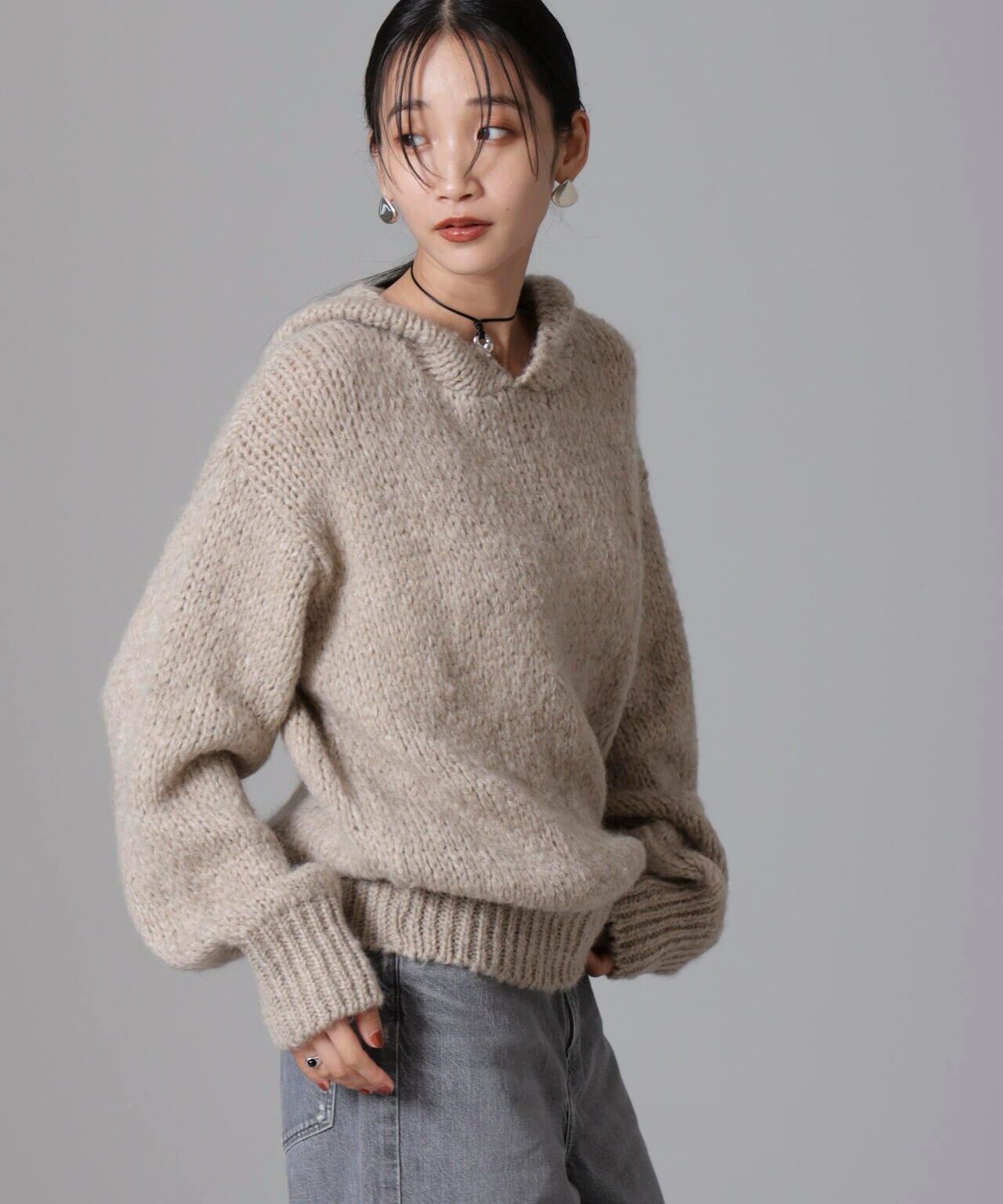 TRICOTS JEAN MARC/別注 ニットフーディー 6714222052