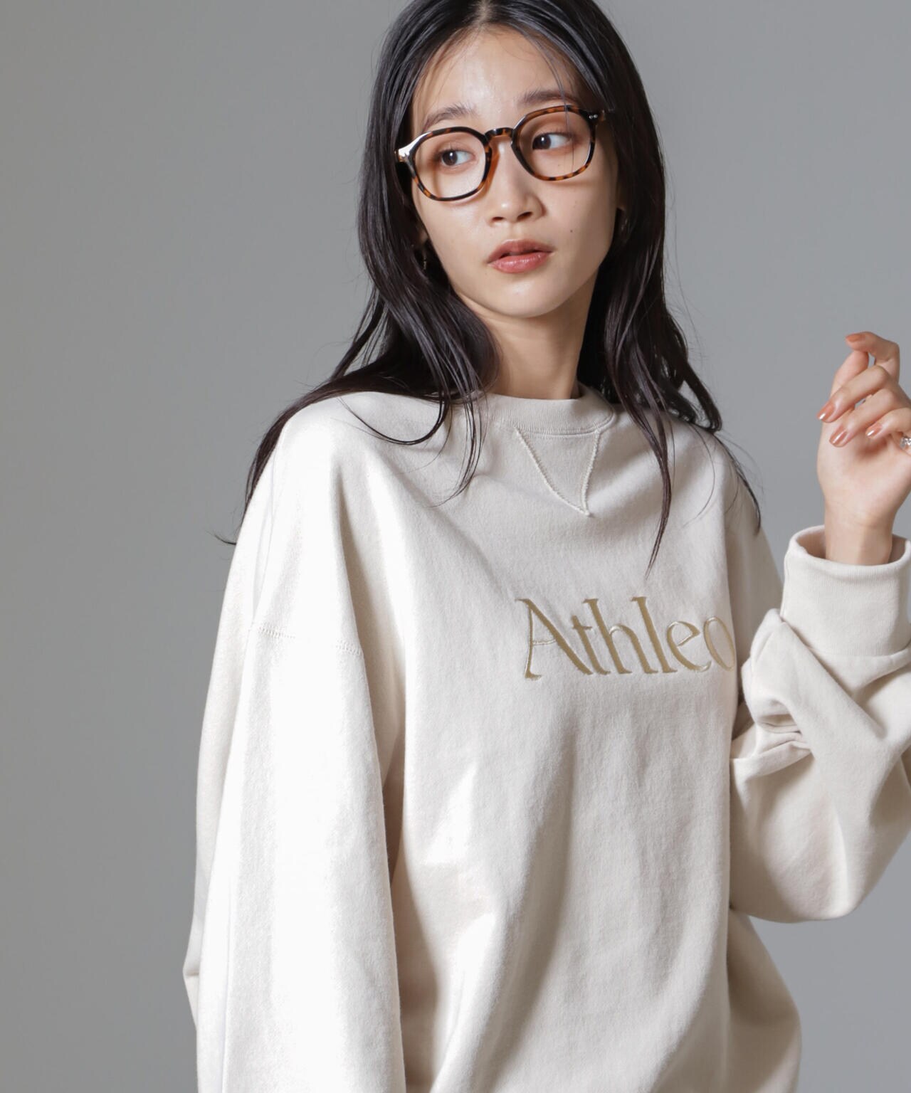 RUSSELL ATHLETIC / 別注 Sweat Crew Neck Emb.Shirt