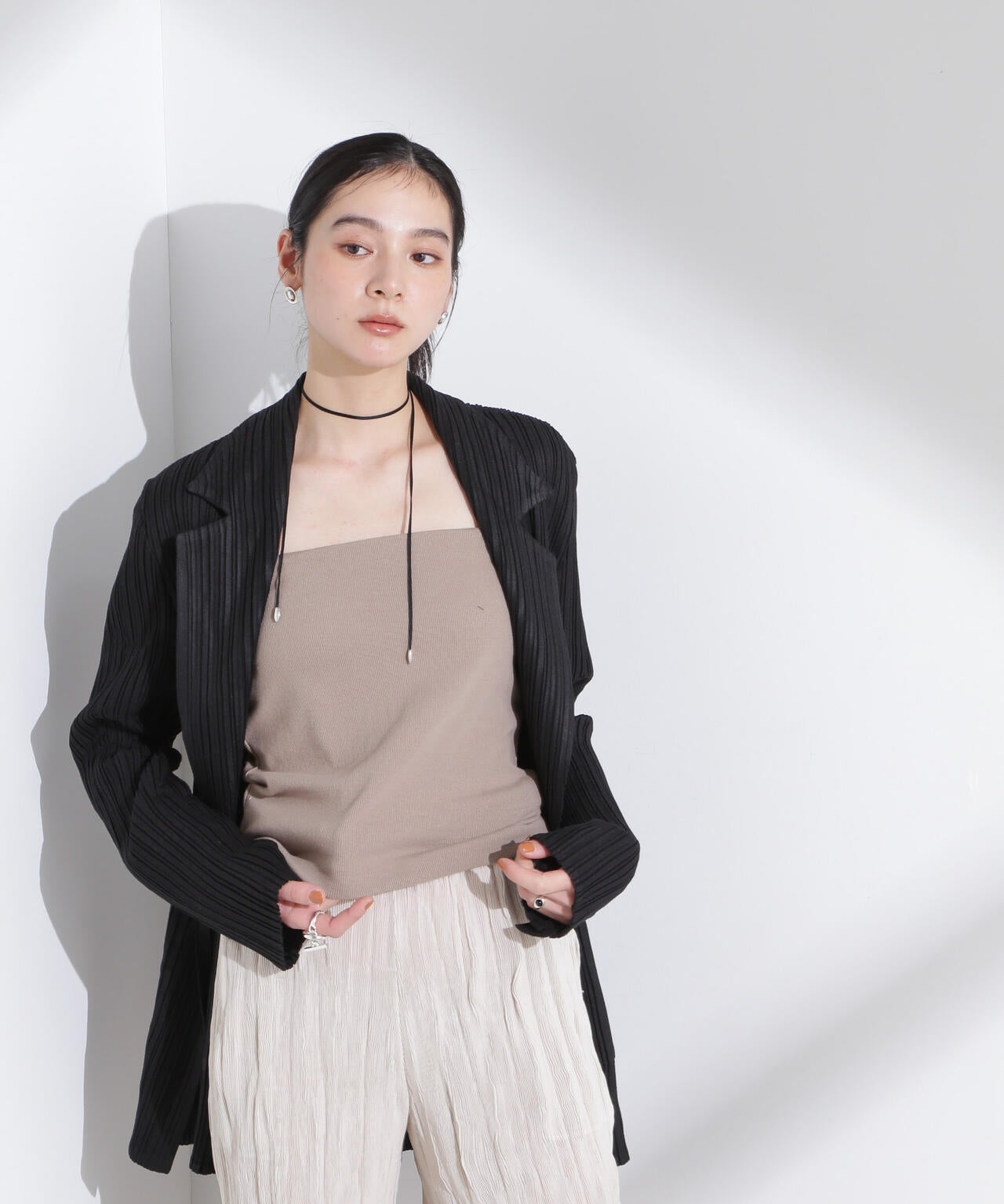 Gongdid Design/Cotton pleated blazer（セットアップ可） 6715116008