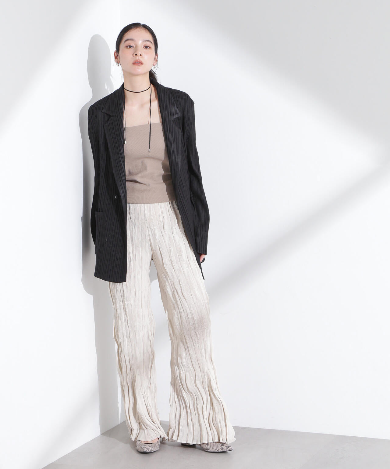 Gongdid Design/Cotton pleated blazer（セットアップ可） 6715116008