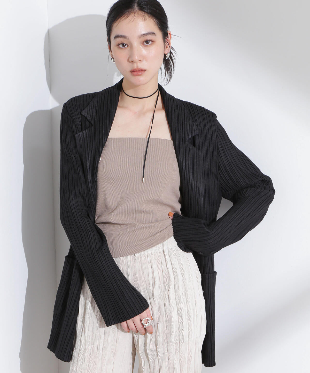 Gongdid Design/Cotton pleated blazer（セットアップ可） 6715116008
