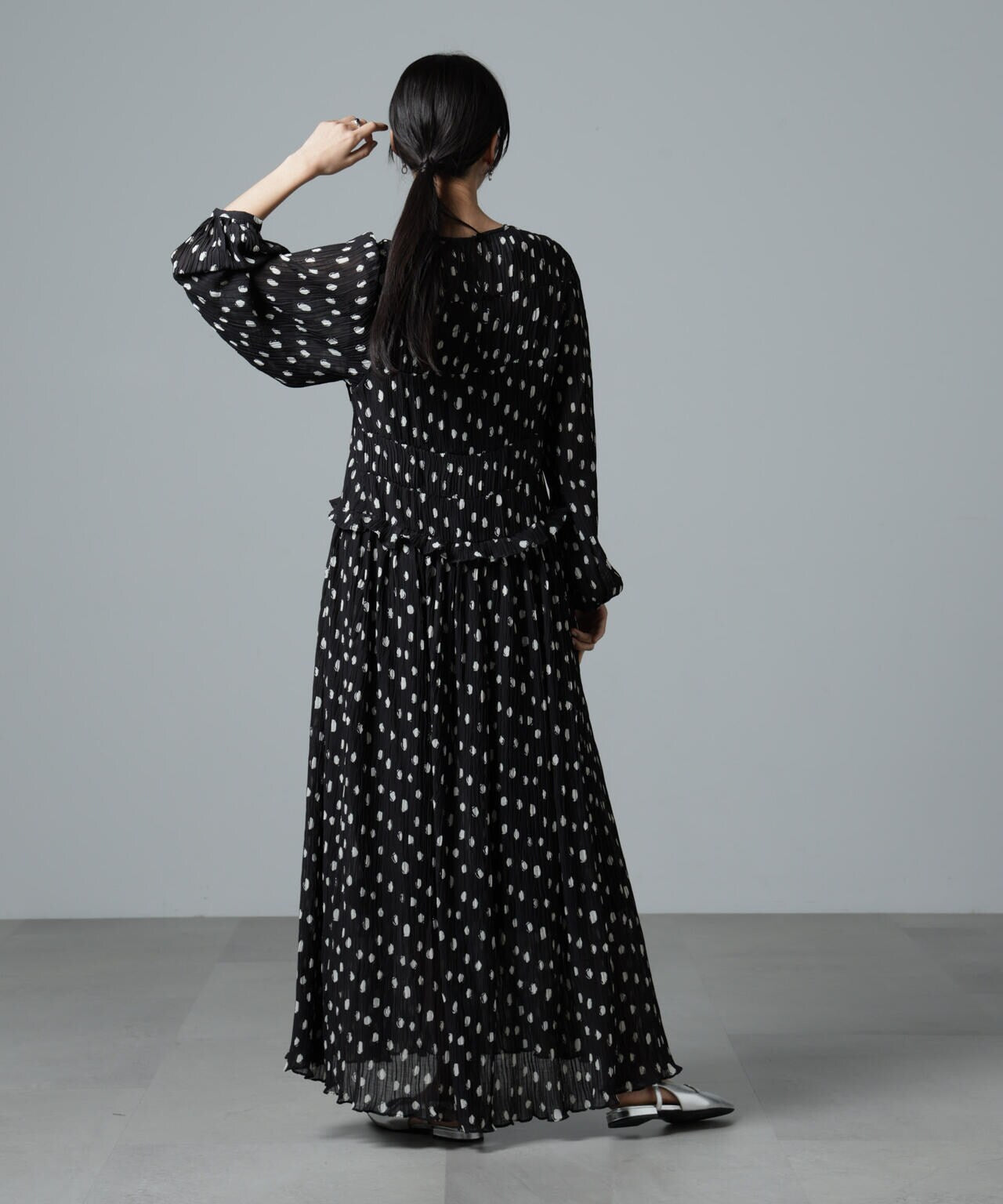 ワンピース BAUM UND PFERDGARTEN FW24 (23850 C9192) BAUM UND PFERDGARTEN / Plisse Dot ワンピース