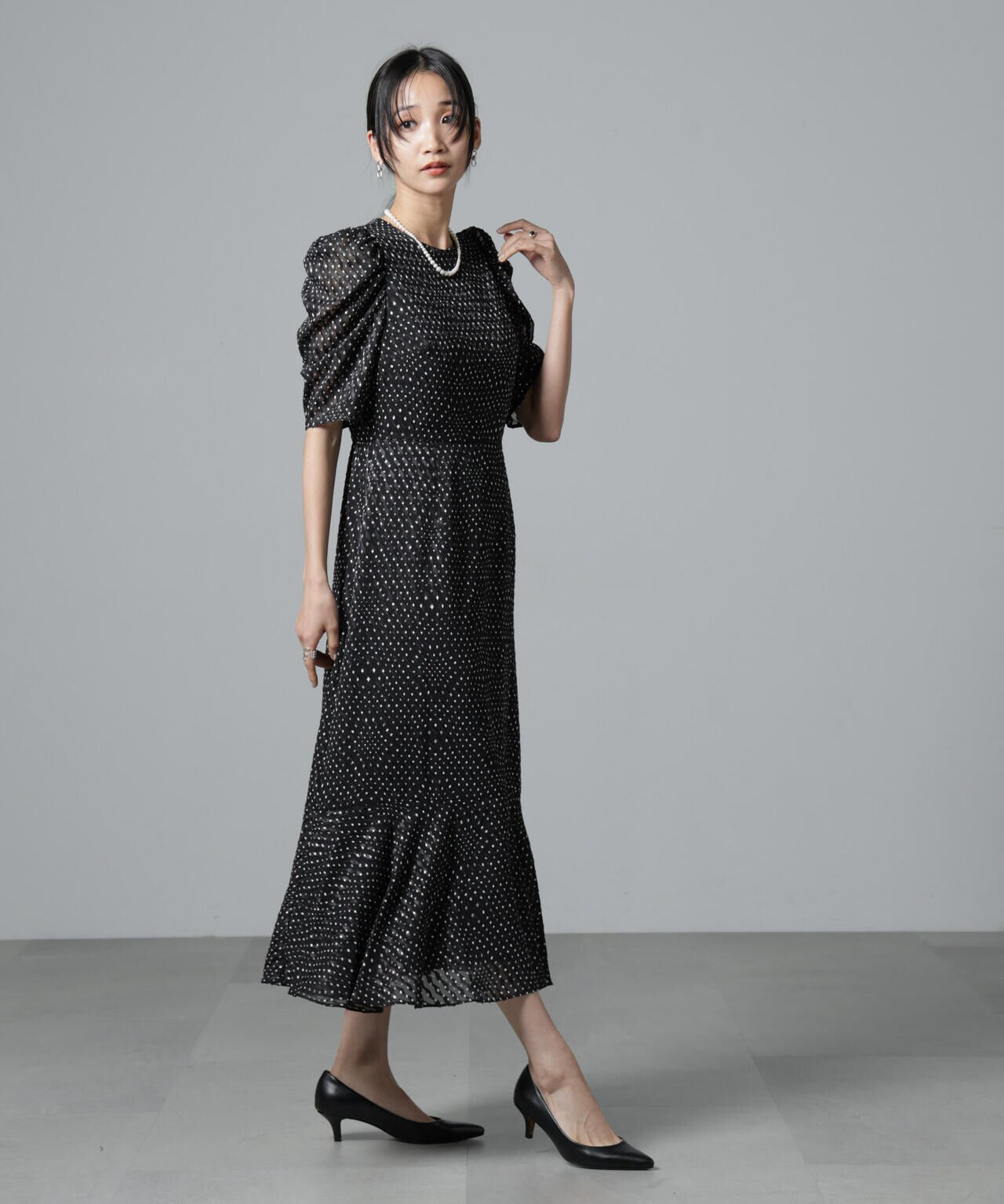 troisiemechaco/カットジャガードワンピース 6715119061