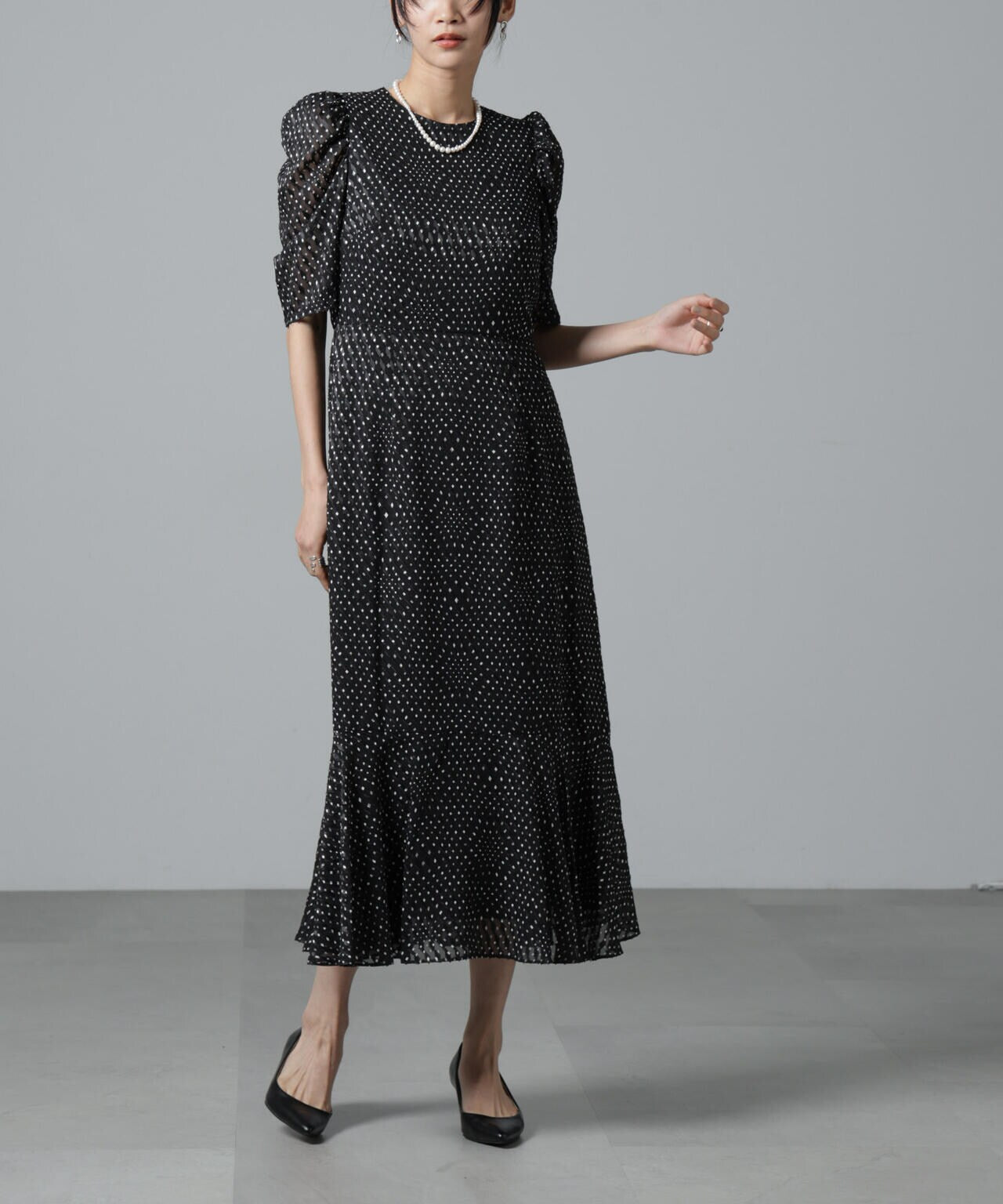 troisiemechaco/カットジャガードワンピース 6715119061