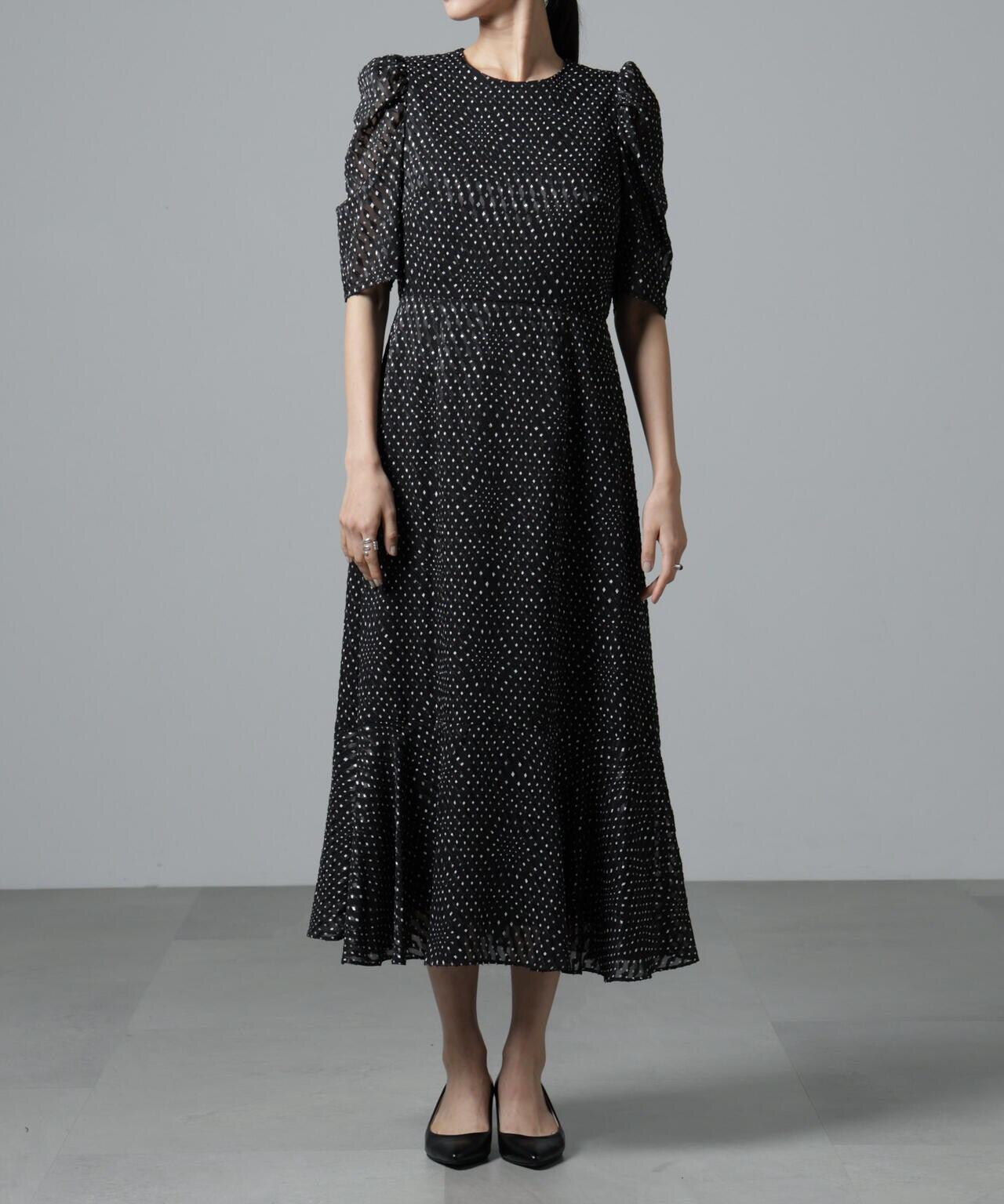 troisiemechaco/カットジャガードワンピース 6715119061