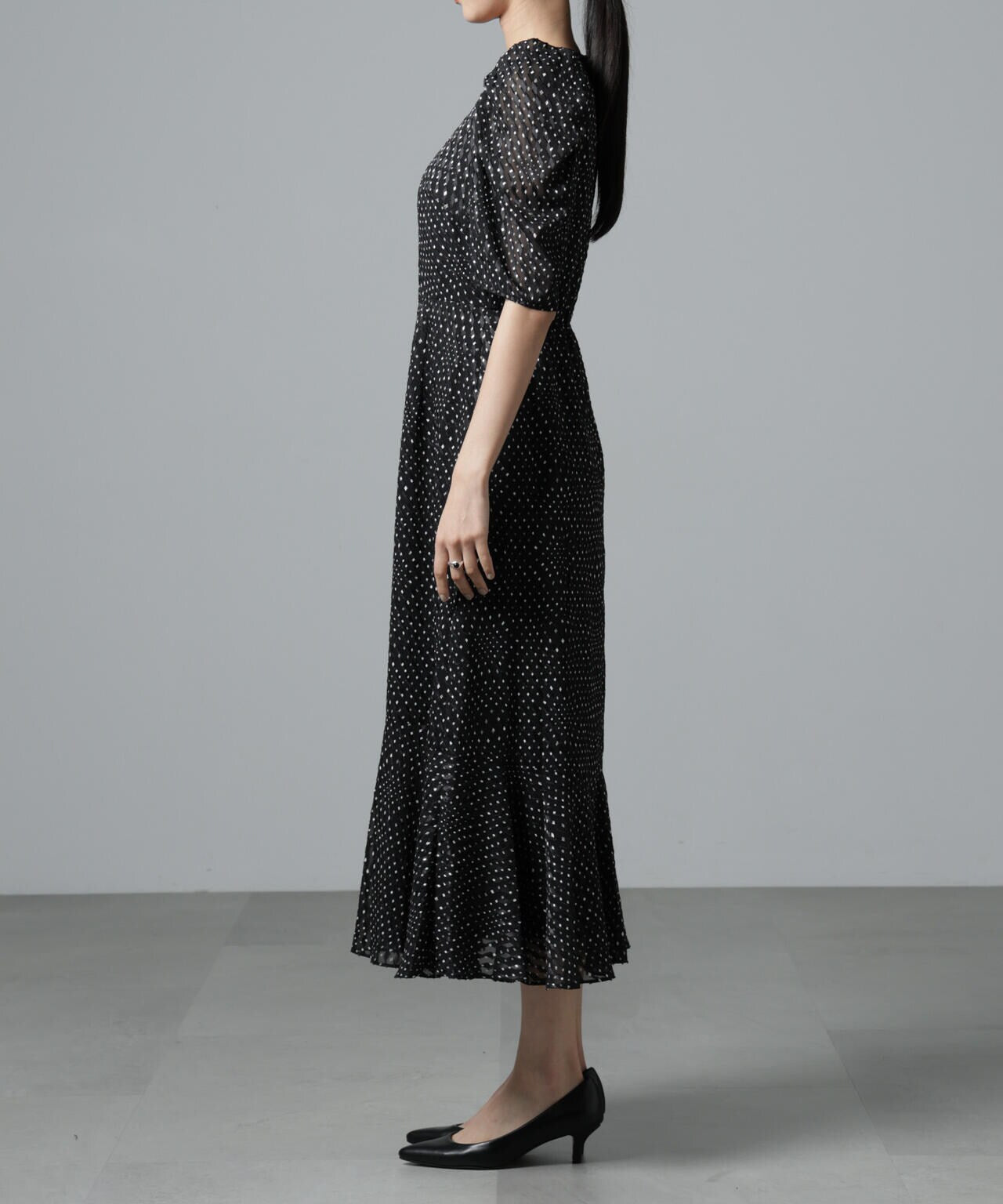 troisiemechaco/カットジャガードワンピース 6715119061