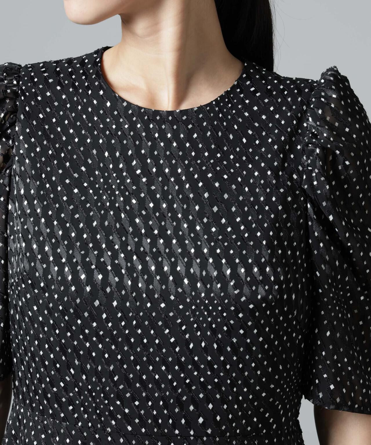 troisiemechaco/カットジャガードワンピース 6715119061