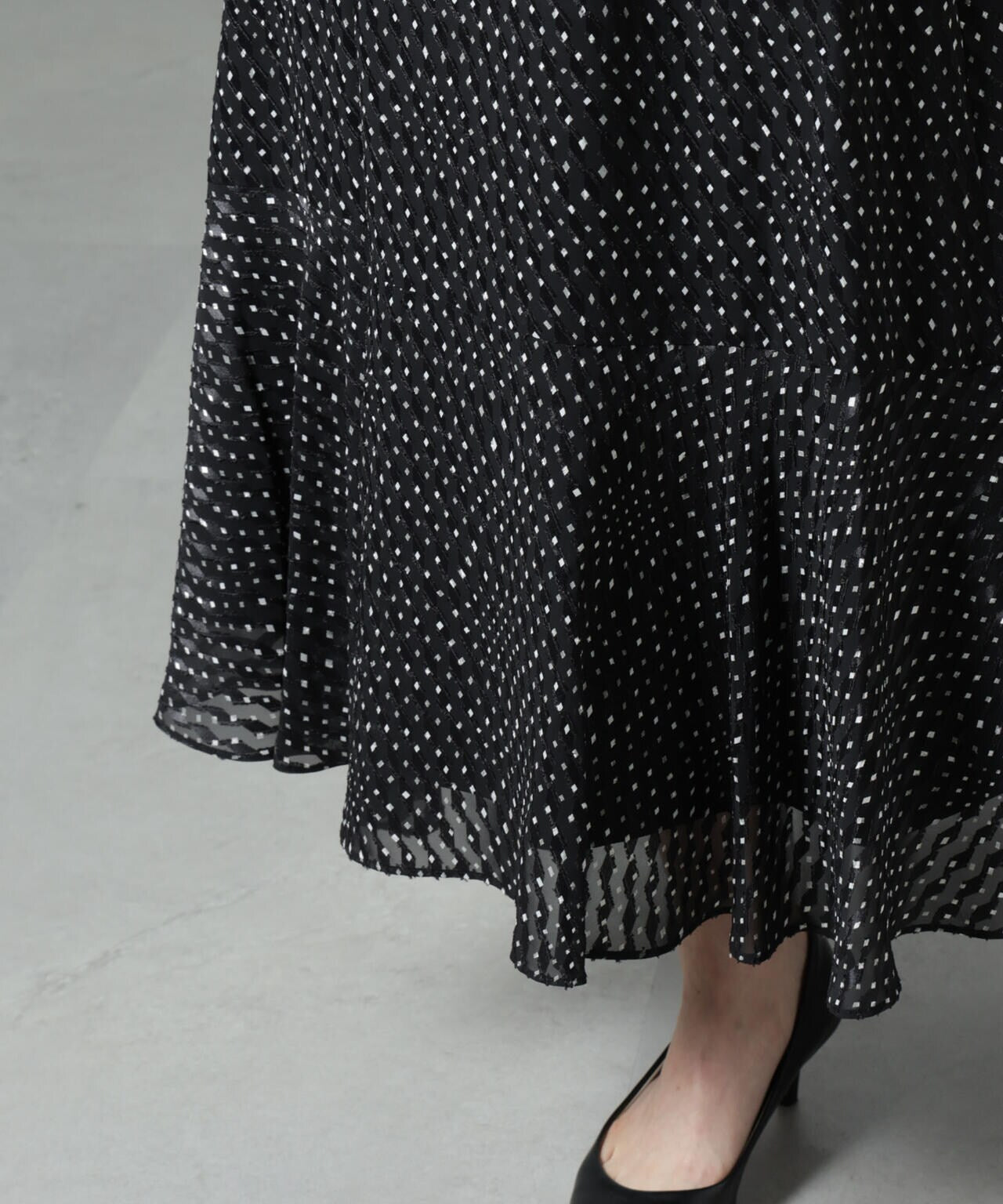 troisiemechaco/カットジャガードワンピース 6715119061