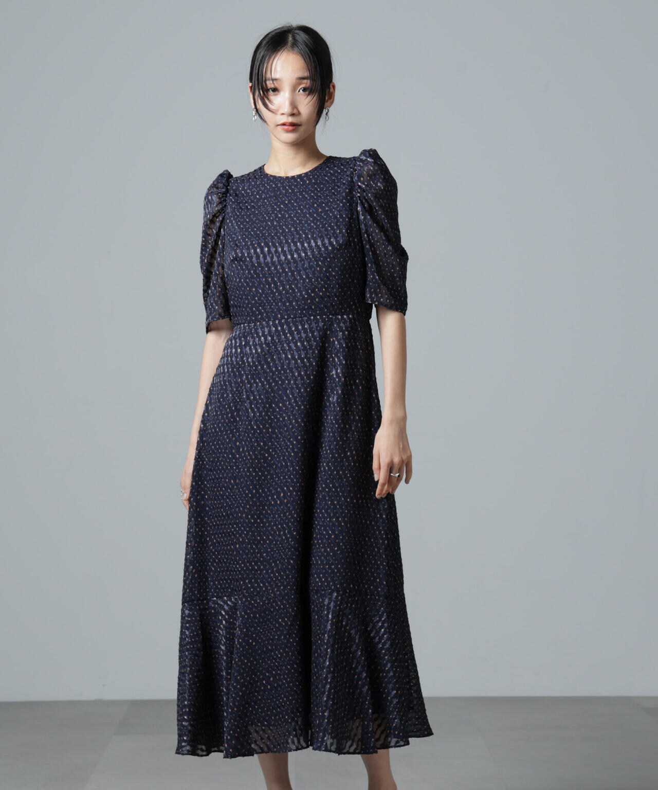 troisiemechaco/カットジャガードワンピース 6715119061