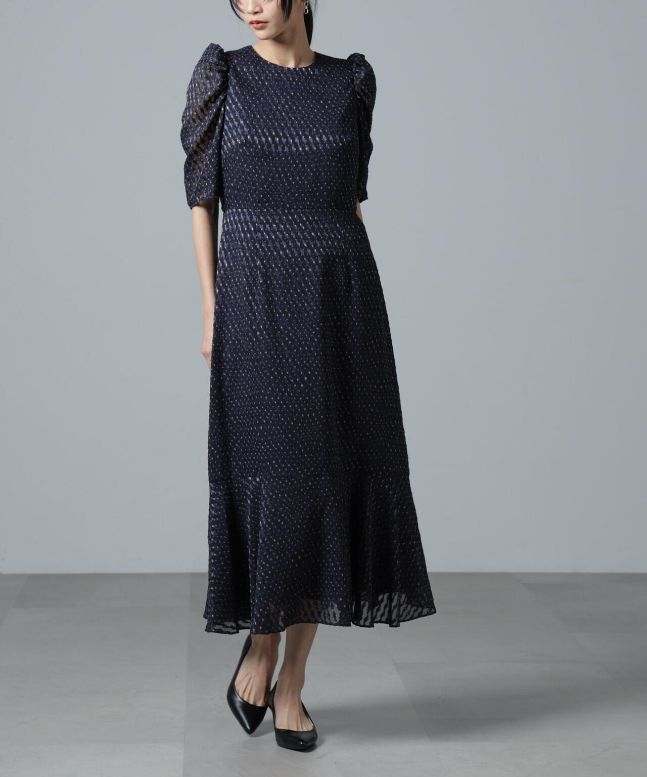 troisiemechaco/カットジャガードワンピース 6715119061