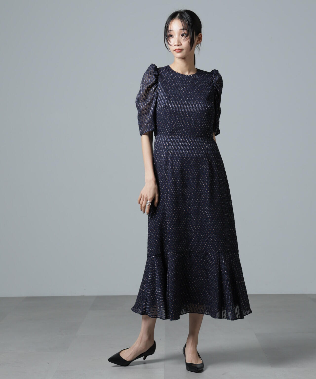 troisiemechaco/カットジャガードワンピース 6715119061