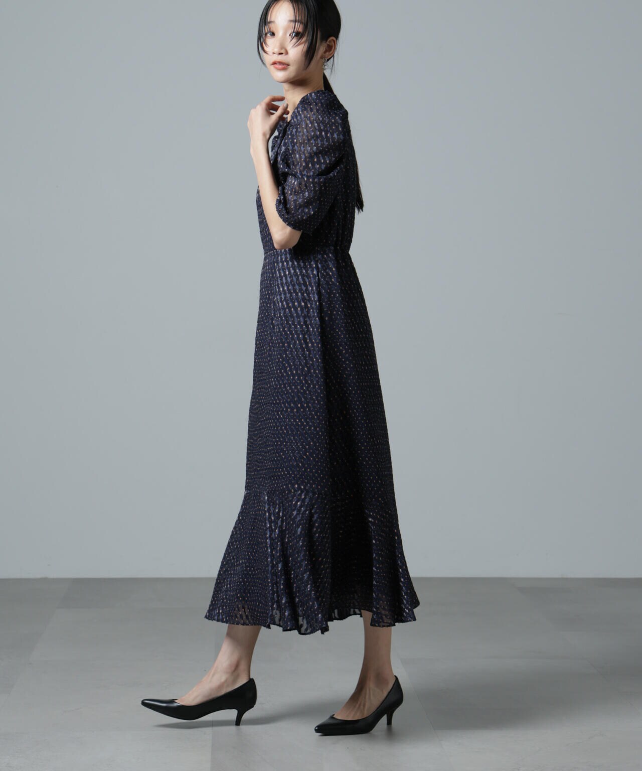 troisiemechaco/カットジャガードワンピース 6715119061