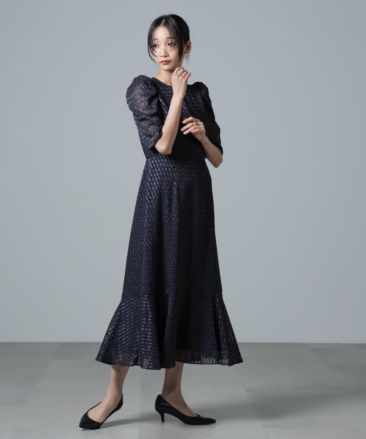 troisiemechaco/カットジャガードワンピース 6715119061