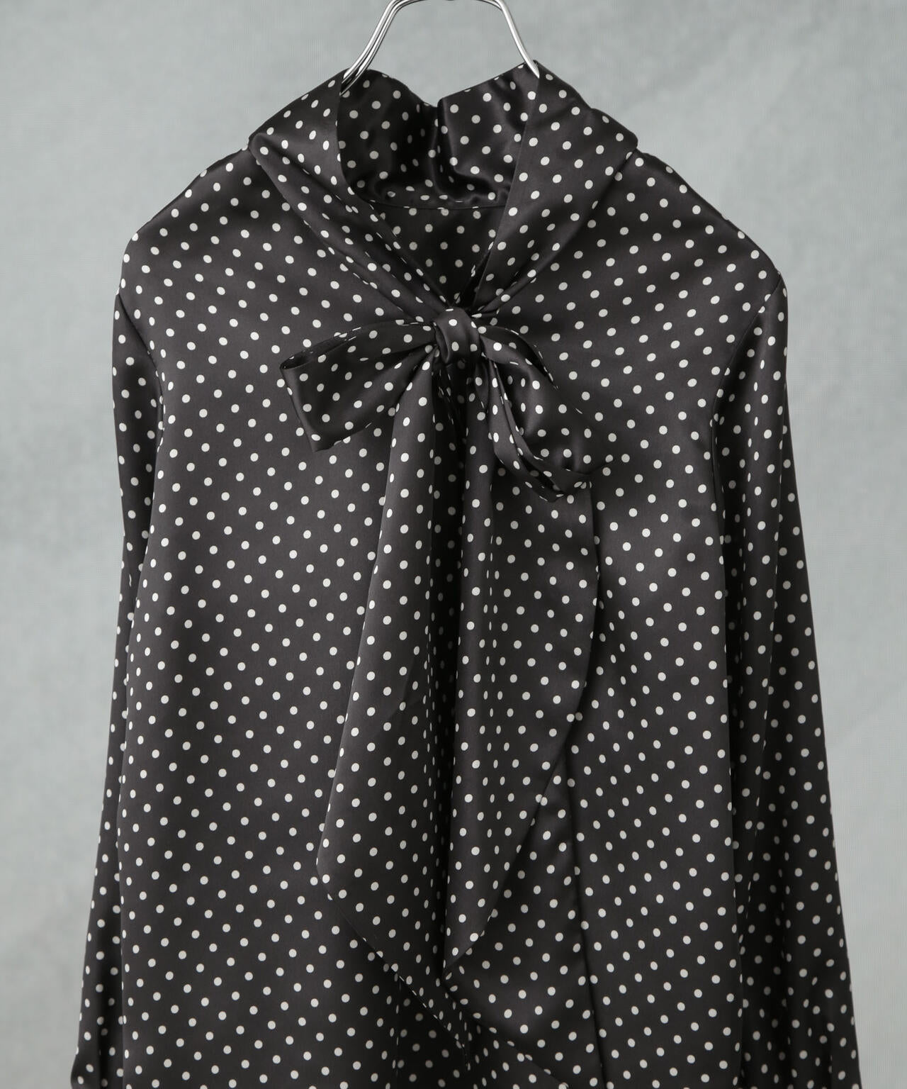 RhodolirioN / Bow Blouse - Polka Dots Sateen