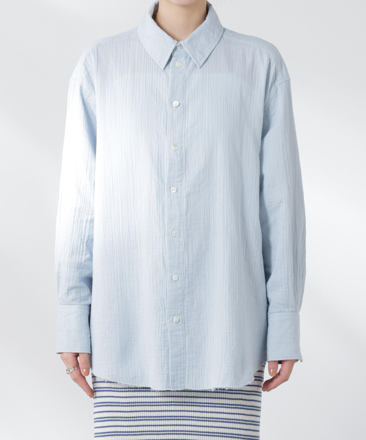 ブラウス シャツ GREYCHORD/SANDY BIG オーバーサイズロングスリーブシャツ レディース GREYCHORD / SANDY BIG オーバーサイズ ロングスリーブ シャツ