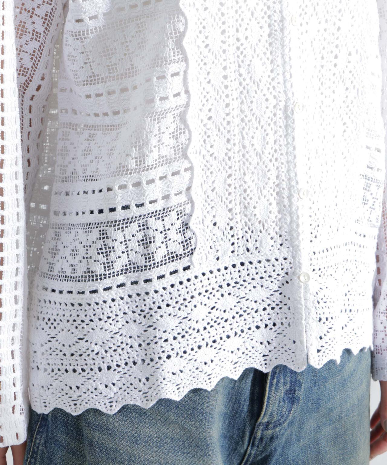 Sara mallika / COTTON BORDER LACE TOP