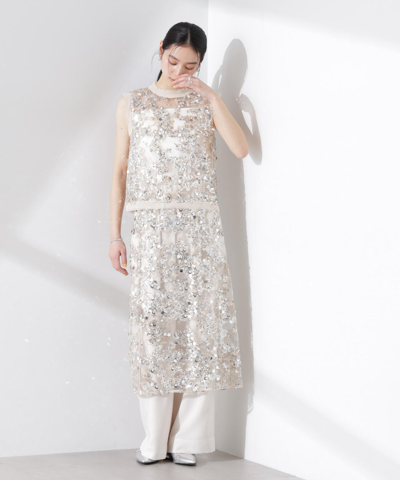【美品】【Baum und Pferdgarten】ジャケット&ドレスセット BAUM UND PFERDGARTEN / Sequins トップス（ セットアップ 可）
