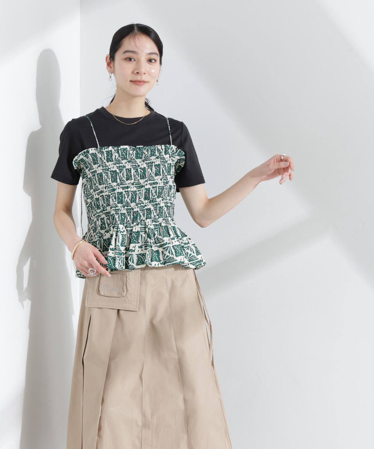 SARA様 Sara mallika / COTTON POPLIN PRINT CAMI TOP