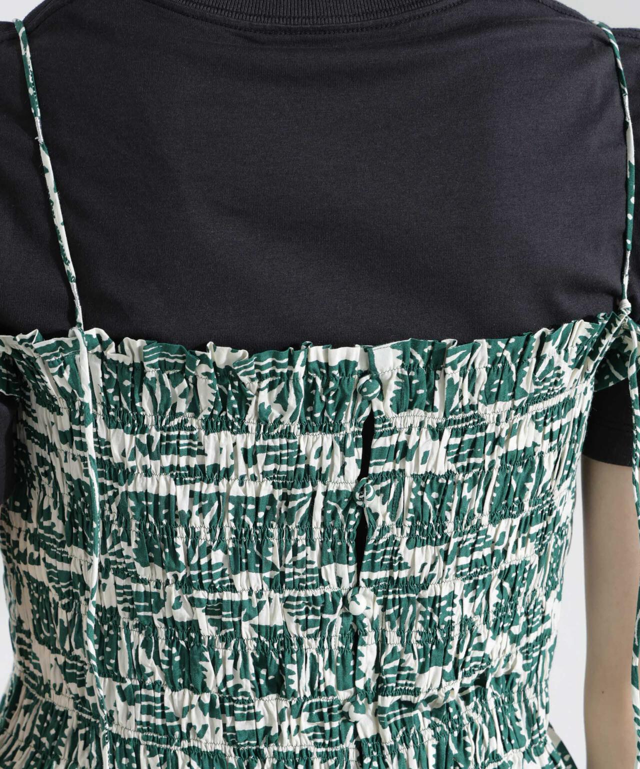 ブラウス シャツ 別注「SARA MALLIKA/サラマリカ」COTTON POPLIN PRINT CAMI TOP レディース sara mallika ブラウス シャツ Sara mallika/COTTON POPLIN