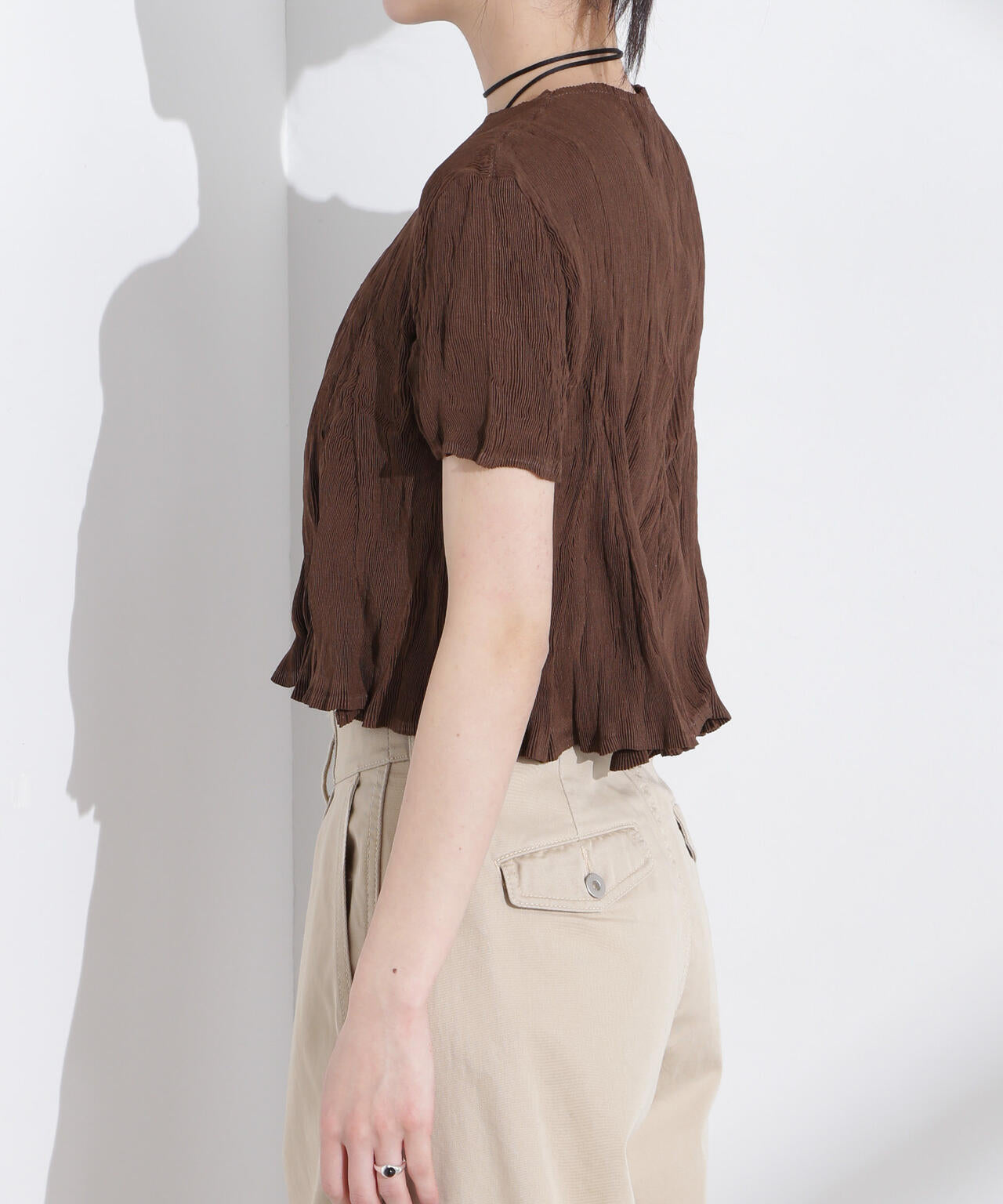 【VERY掲載】gongdid design ウェーブクロップトップ Gongdid Design / Wavy crop top