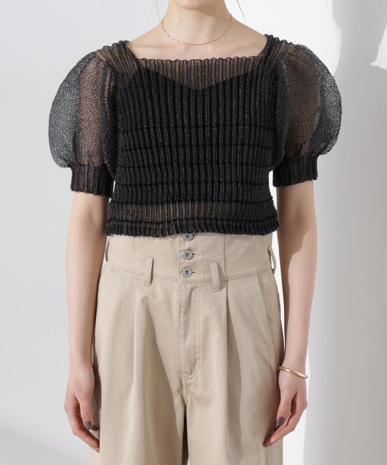 ODAKHA editforlulu パフスリーブ トップス black ODAKHA editforlulu パフスリーブ トップス black - メルカリ