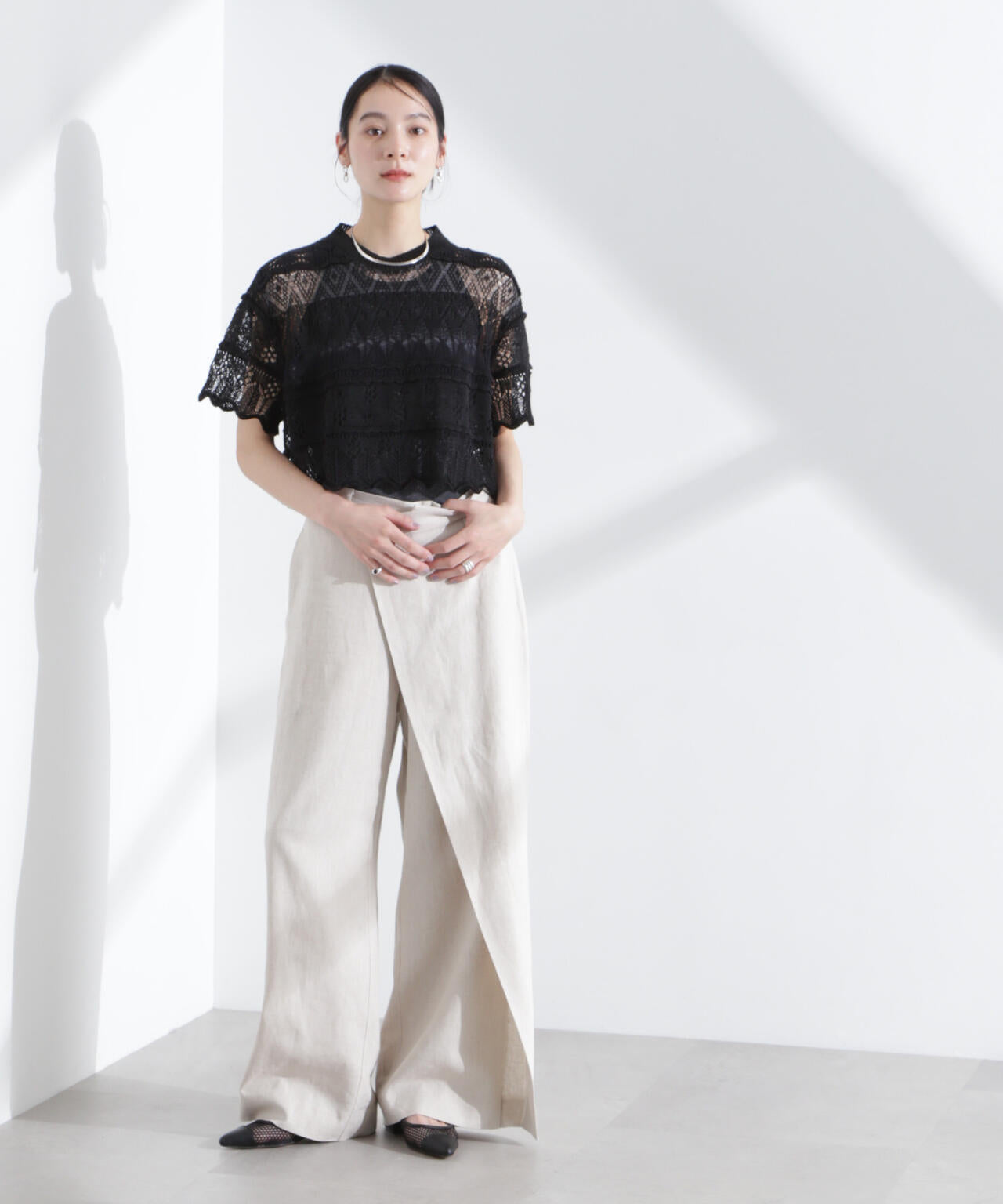 ODAKHA / crazy lace short knit