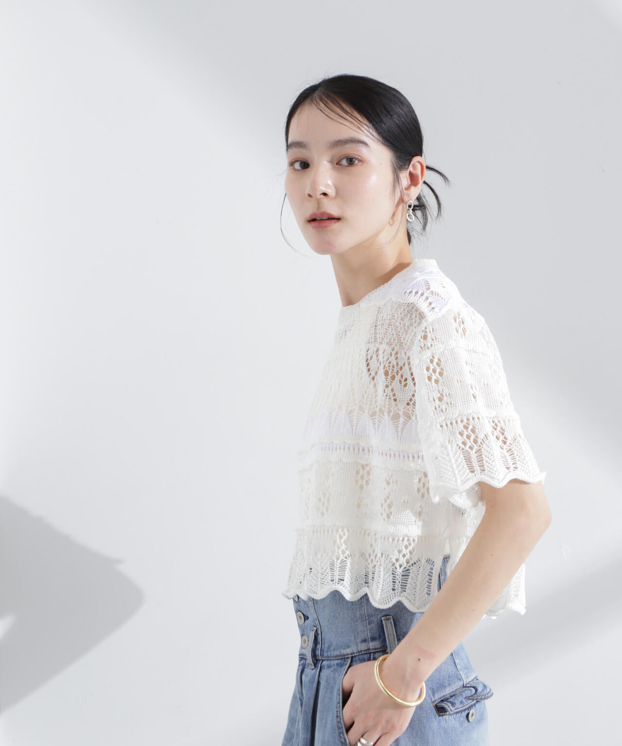 ODAKHA/crazy lace short knit 6715122026