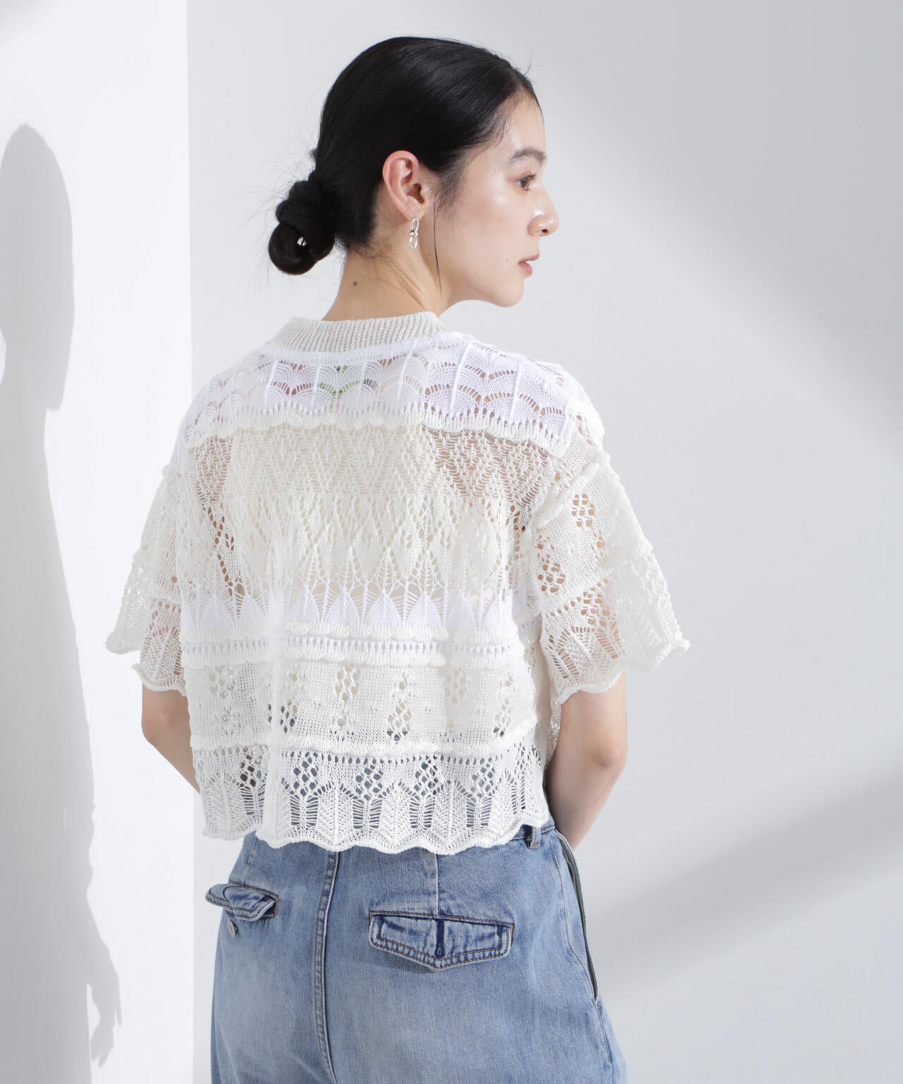 ODAKHA/crazy lace short knit 6715122026