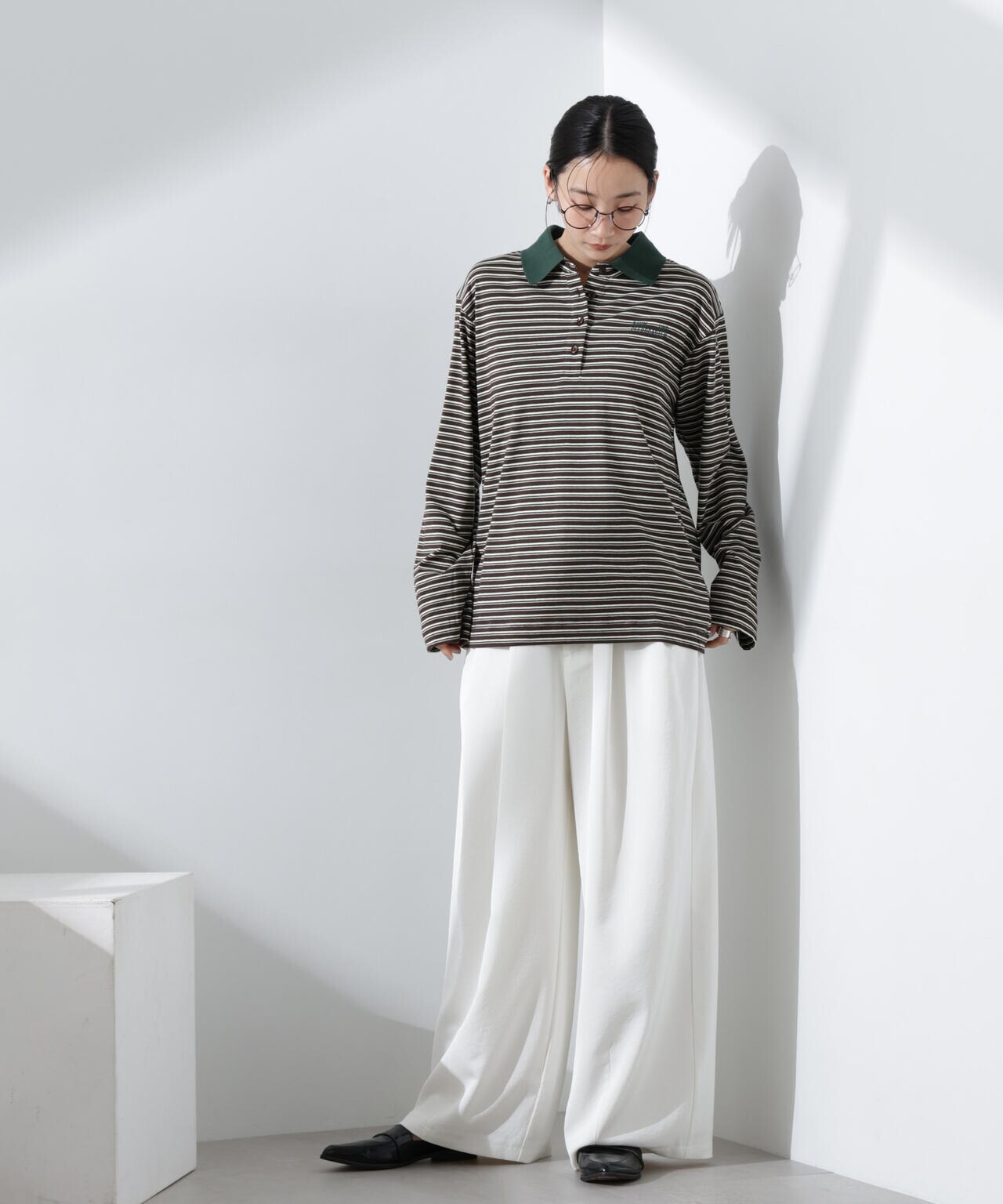BAUM UND PFERDGARTEN / JEANNI Brown Polo Stripe