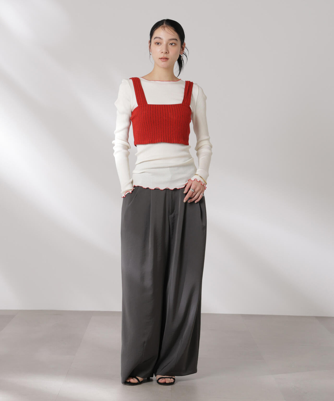 ニット セーター RITA ROW/ECLAT BUSTIER レディース Eclat Bustier | Rib-Knit Cropped Top - Rita Row
