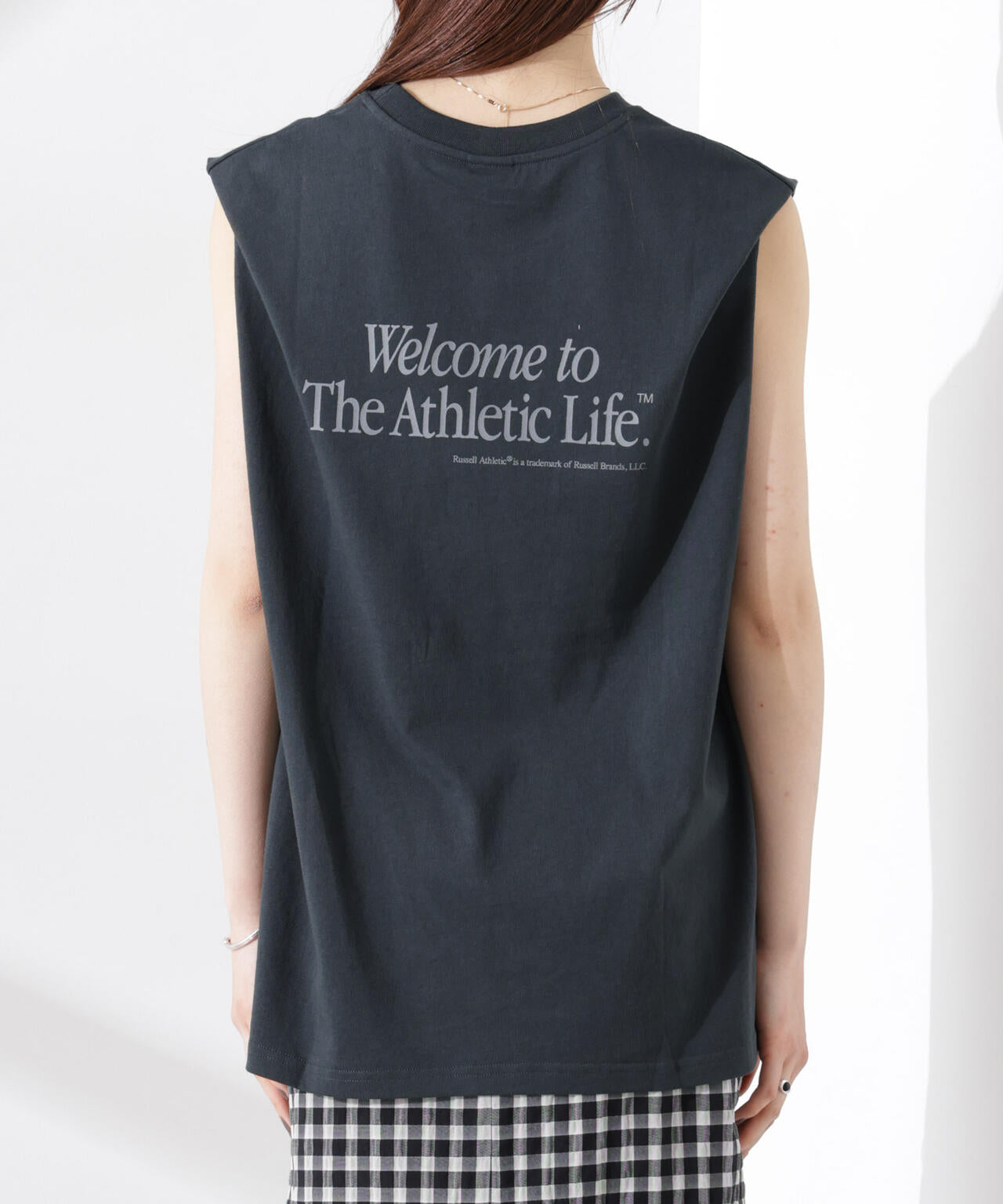 RUSSELL ATHLETIC / 別注 Jersey Sleeveless Graphic T