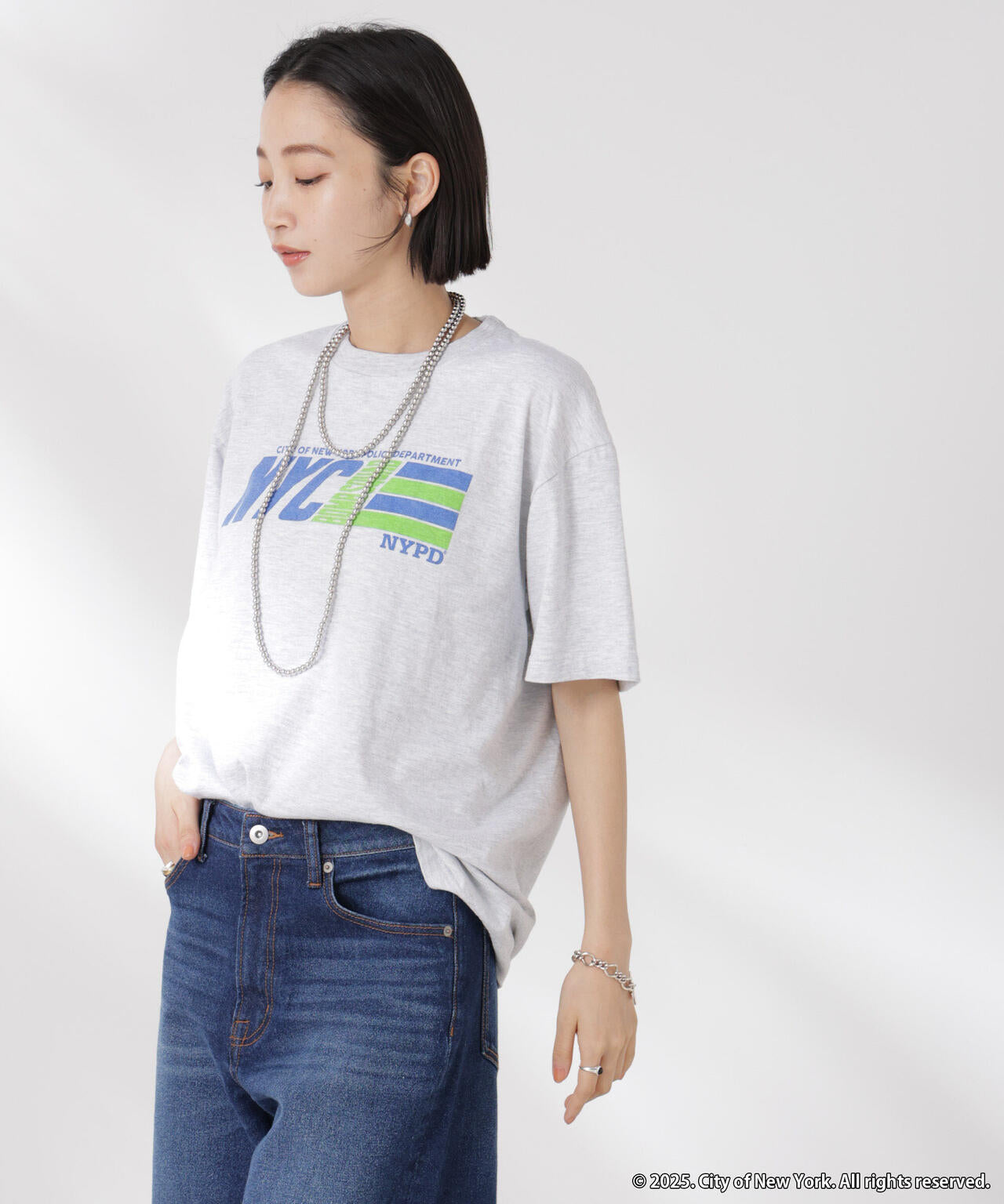 GOOD ROCK SPEED / NYC Tシャツ アッシュ
