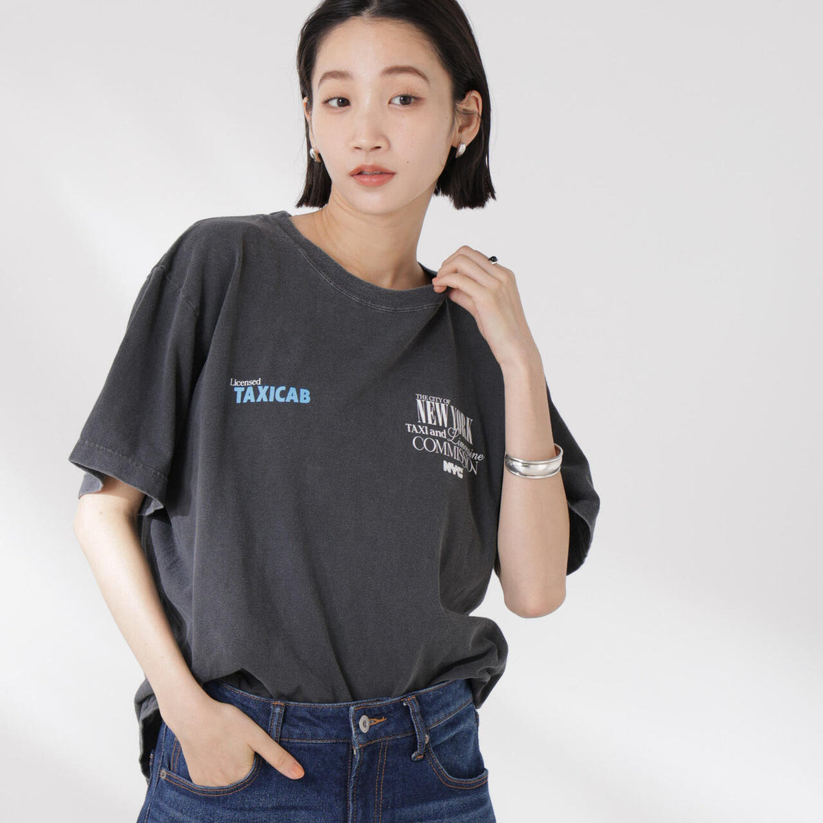 GOOD ROCK SPEED / NYC Tシャツ チャコール
