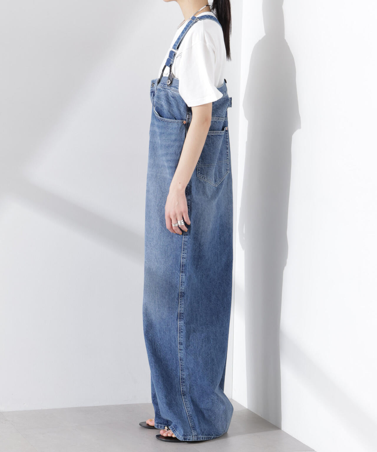 RhodolirioN / 5Pockets Suspender Pants Denim