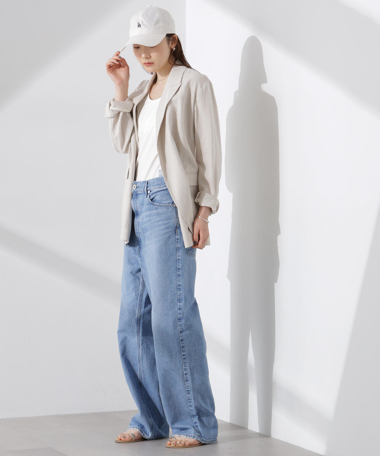 NOUNLESS - CORSET WITH WIDE DENIM PANTS / コルセットワイド