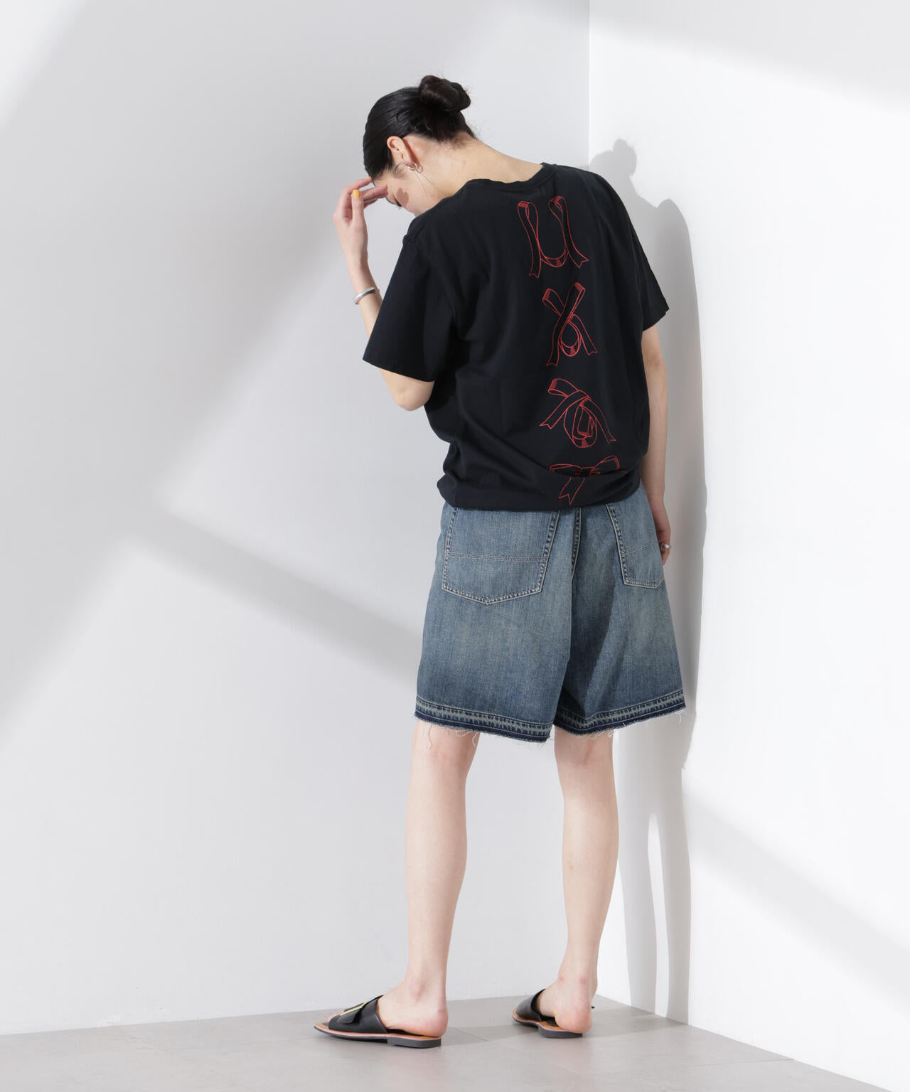RhodolirioN/5Pockets Huge Shorts - Denim 6715128002