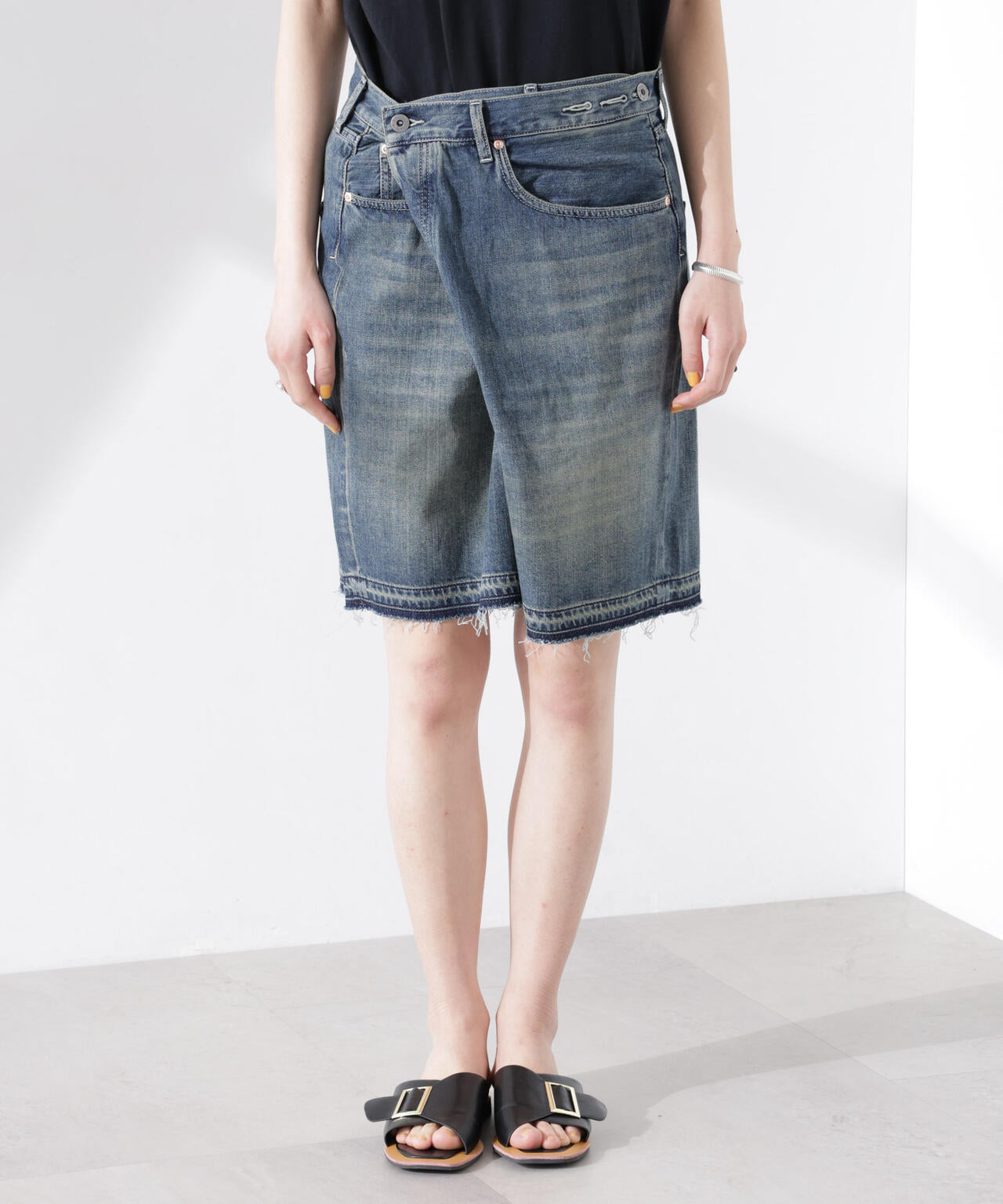 ♡おまけ付き ピアレス　ロイヤル RhodolirioN / 5Pockets Huge Shorts - Denim