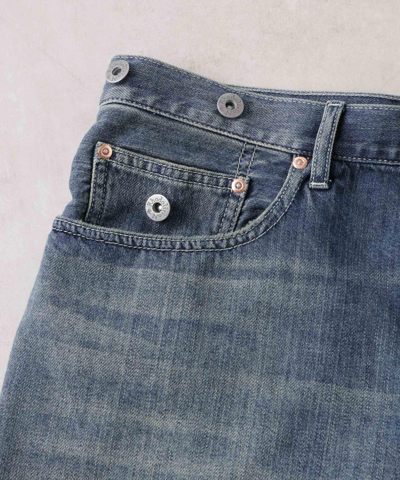 RhodolirioN/5Pockets Huge Shorts - Denim 6715128002