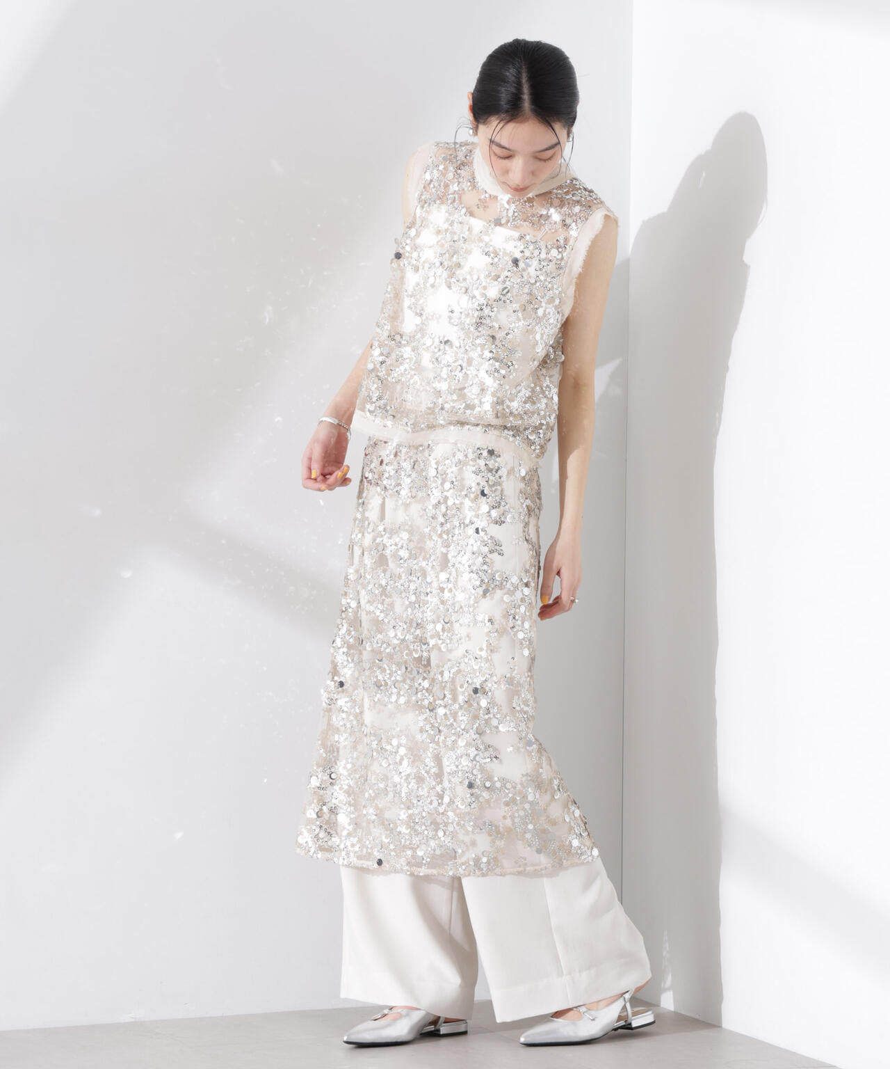 BAUM UND PFERDGARTEN/Sequins スカート（セットアップ可） 6715130011