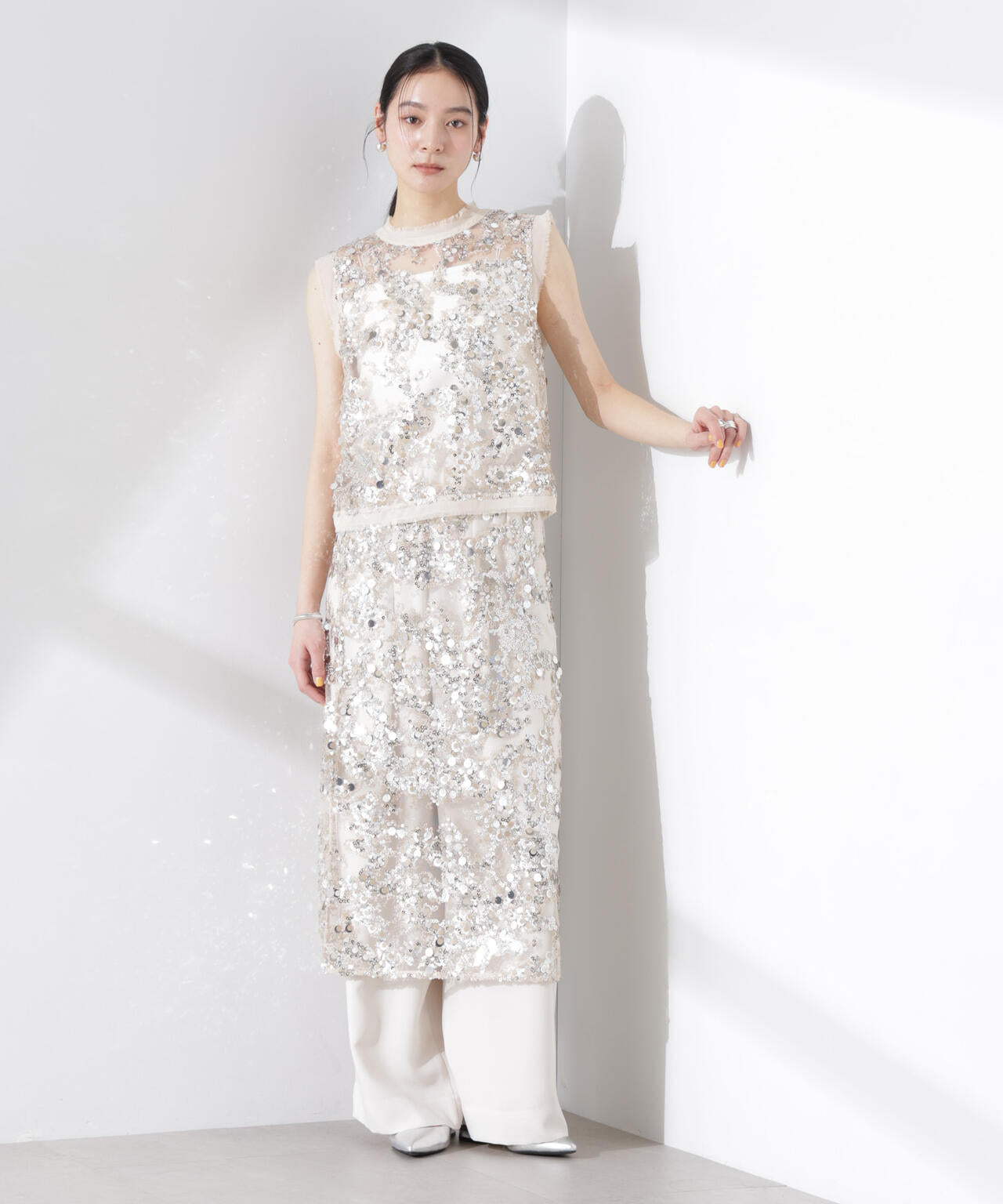 BAUM UND PFERDGARTEN/Sequins スカート（セットアップ可） 6715130011