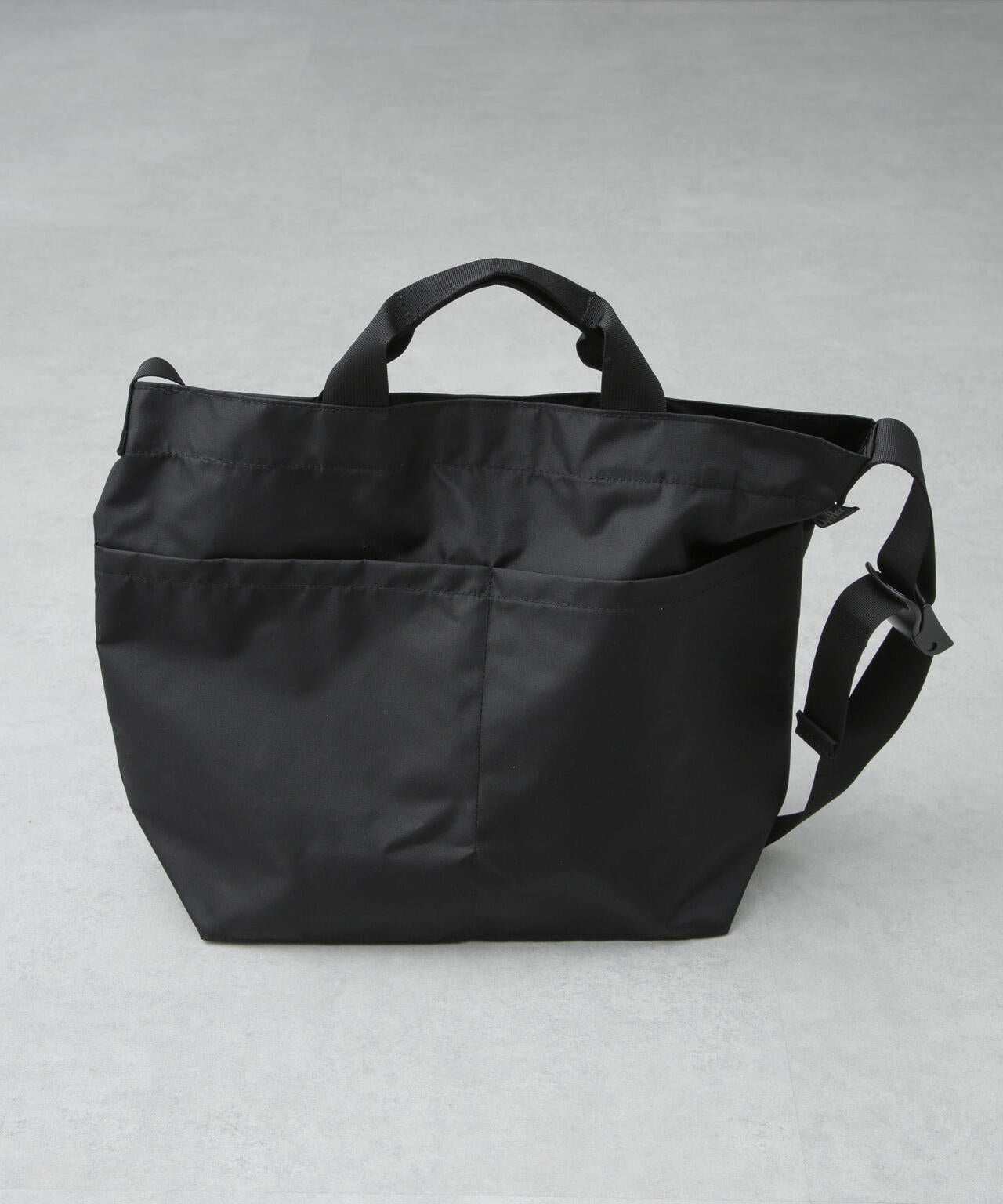 Small Side Pocket Tote - Nylon Canvas(FREE Black/ブラック