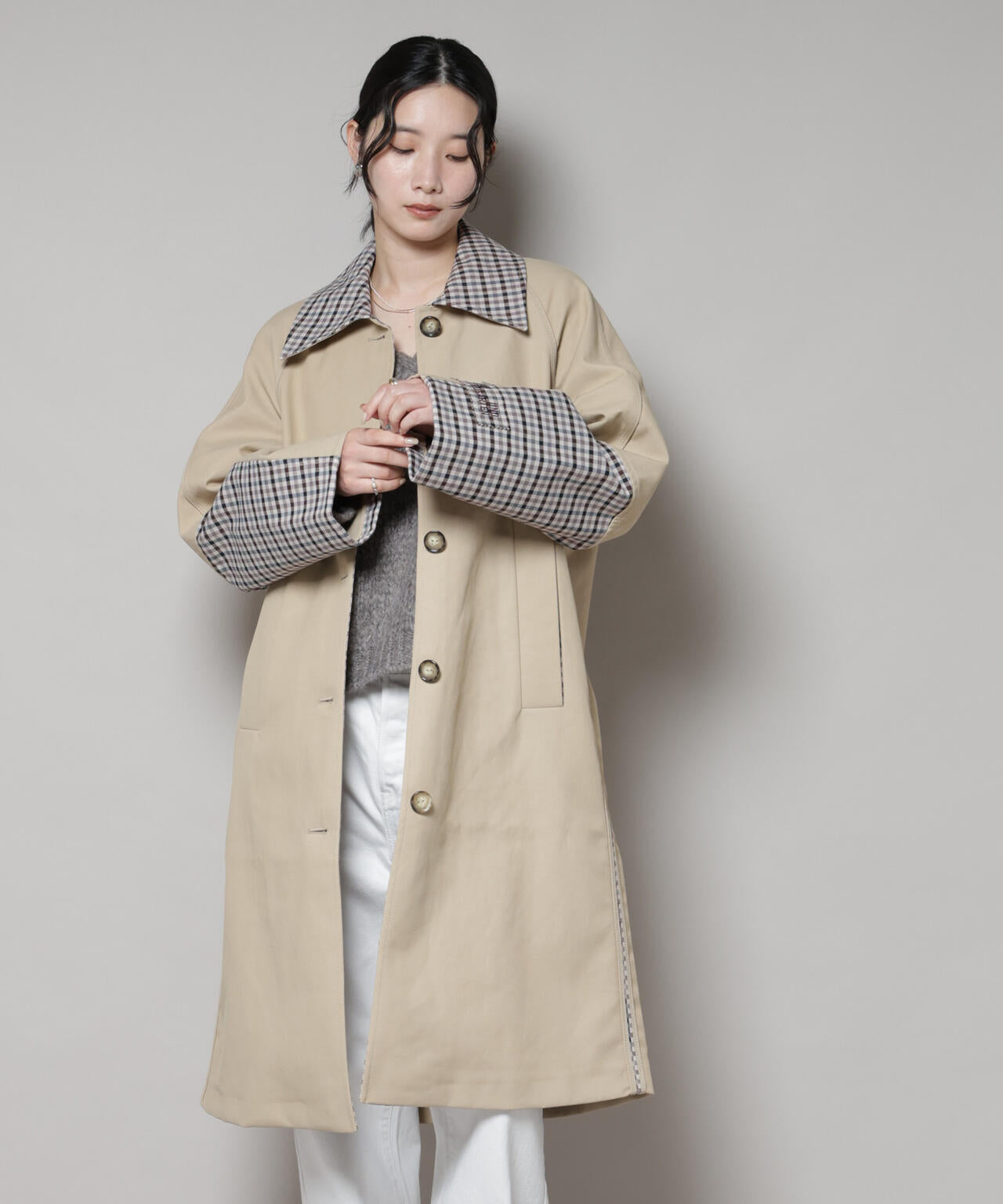 BAUM UND PFERDGARTEN/Bonded Cotton ステンカラーコート